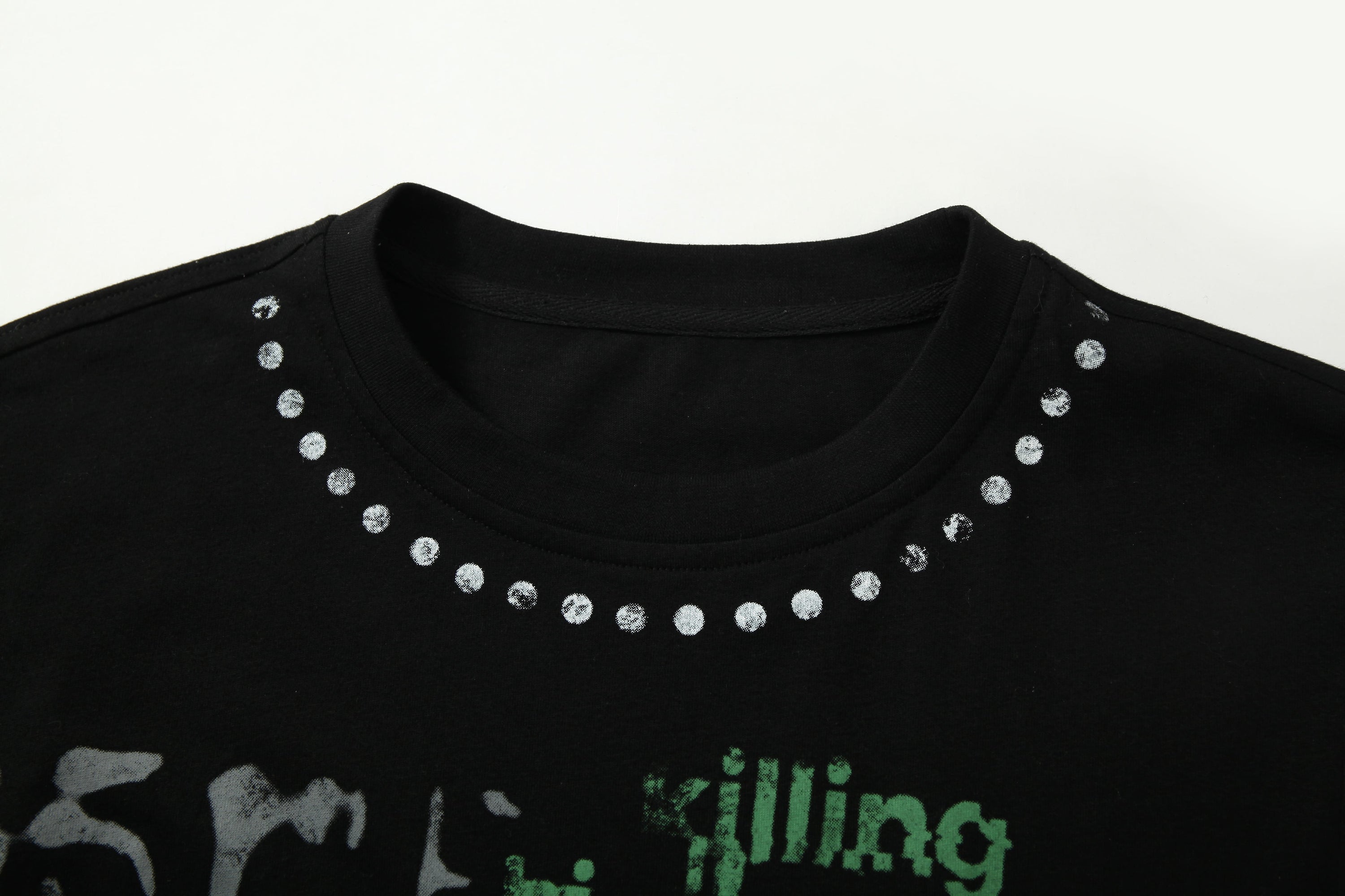 Omirad Graphic Patchwork Crop Tee | Underground Streetwear