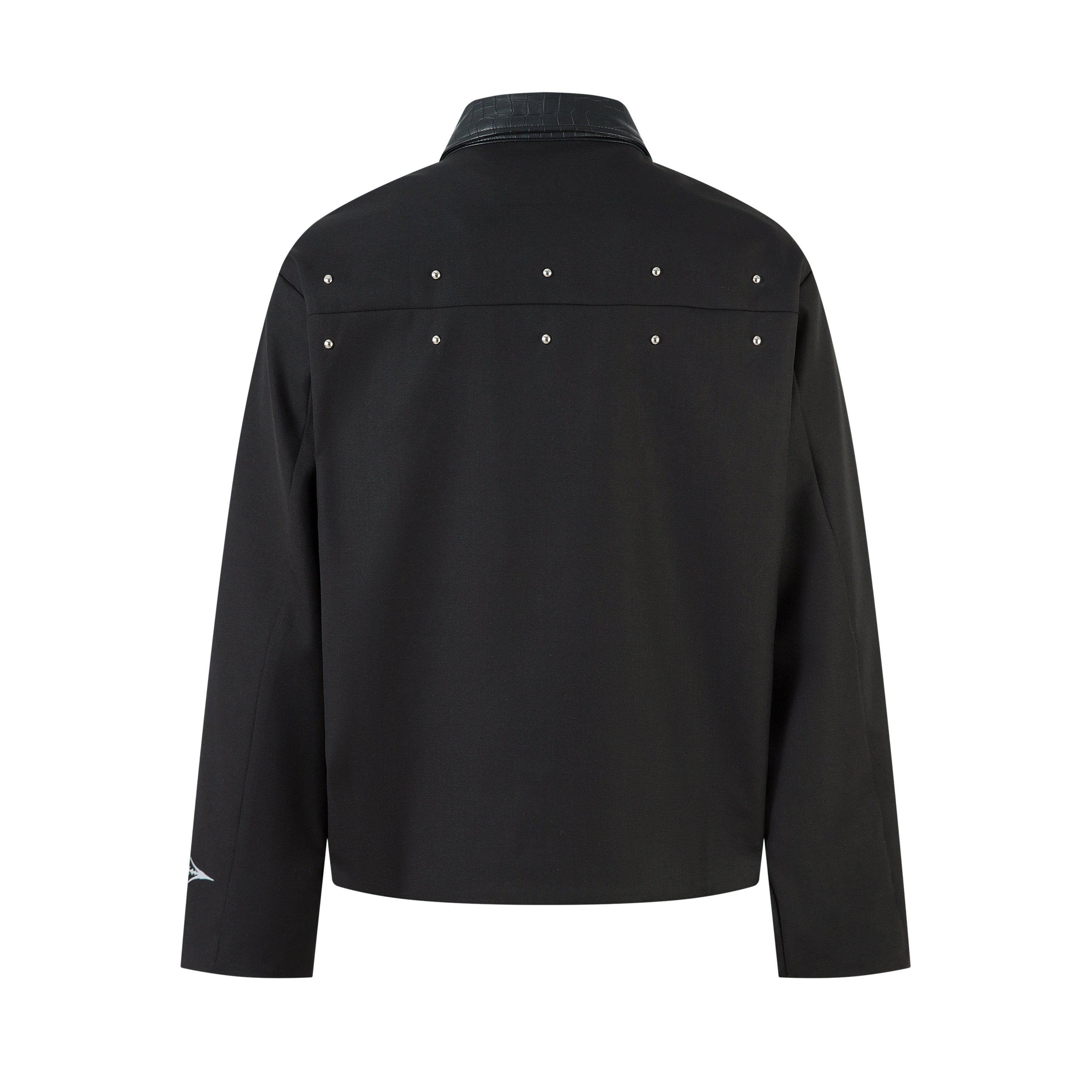 Omirad Barbed Graphic Jacket with Faux-Leather Collar