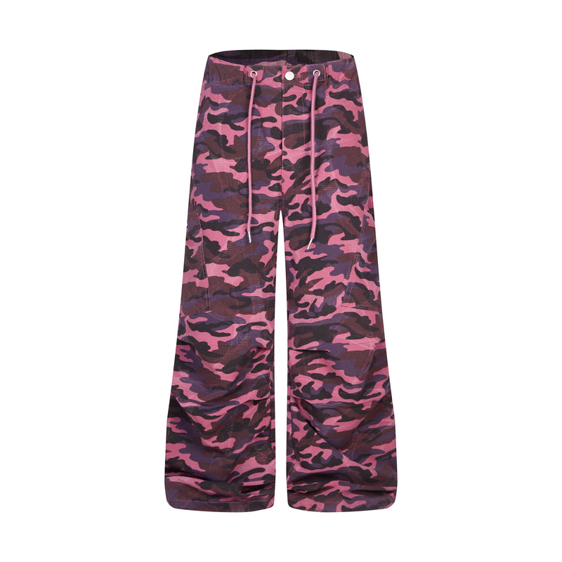 Omirad Purple Camo Wide-Leg Cargo Pants | SEAKOFF