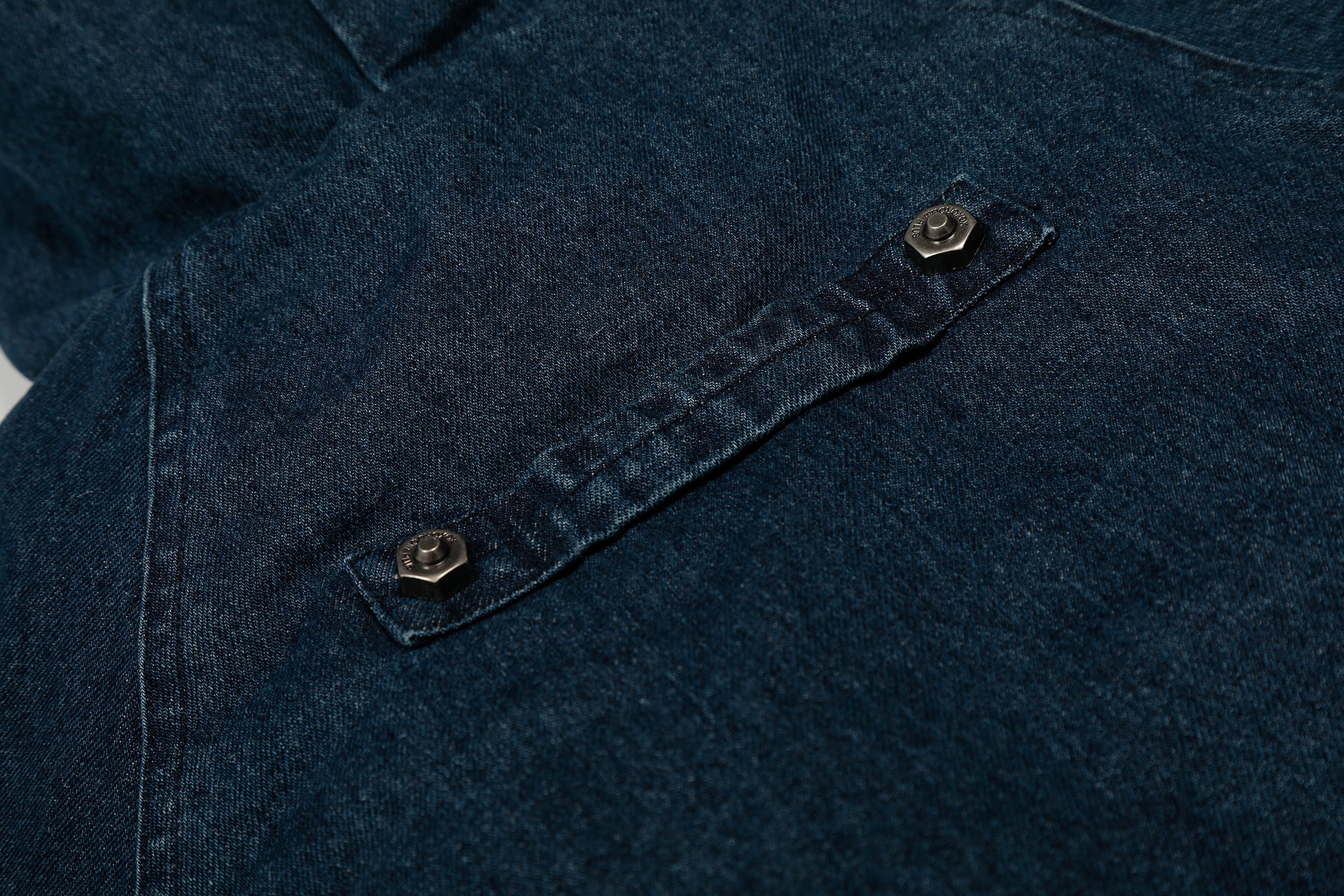 Detachable Fur-Collar Denim Bomber Jacket | Deep Indigo & Washed Black