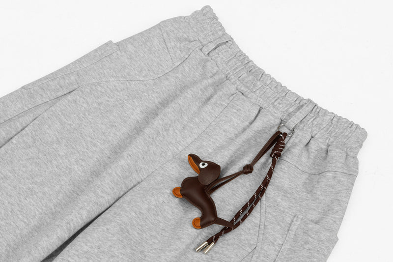 Omirad Plush-Charm Wide-Leg Balloon Sweatpants | Grey