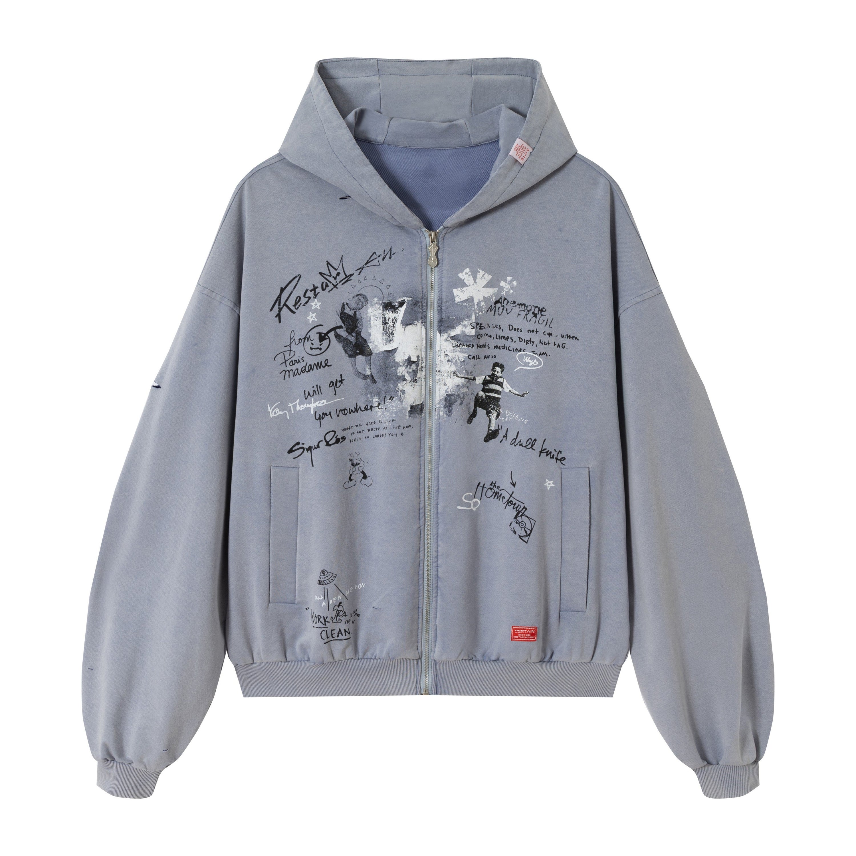 Omirad Gradient Graphic Zip Hoodie | Streetwear Statement