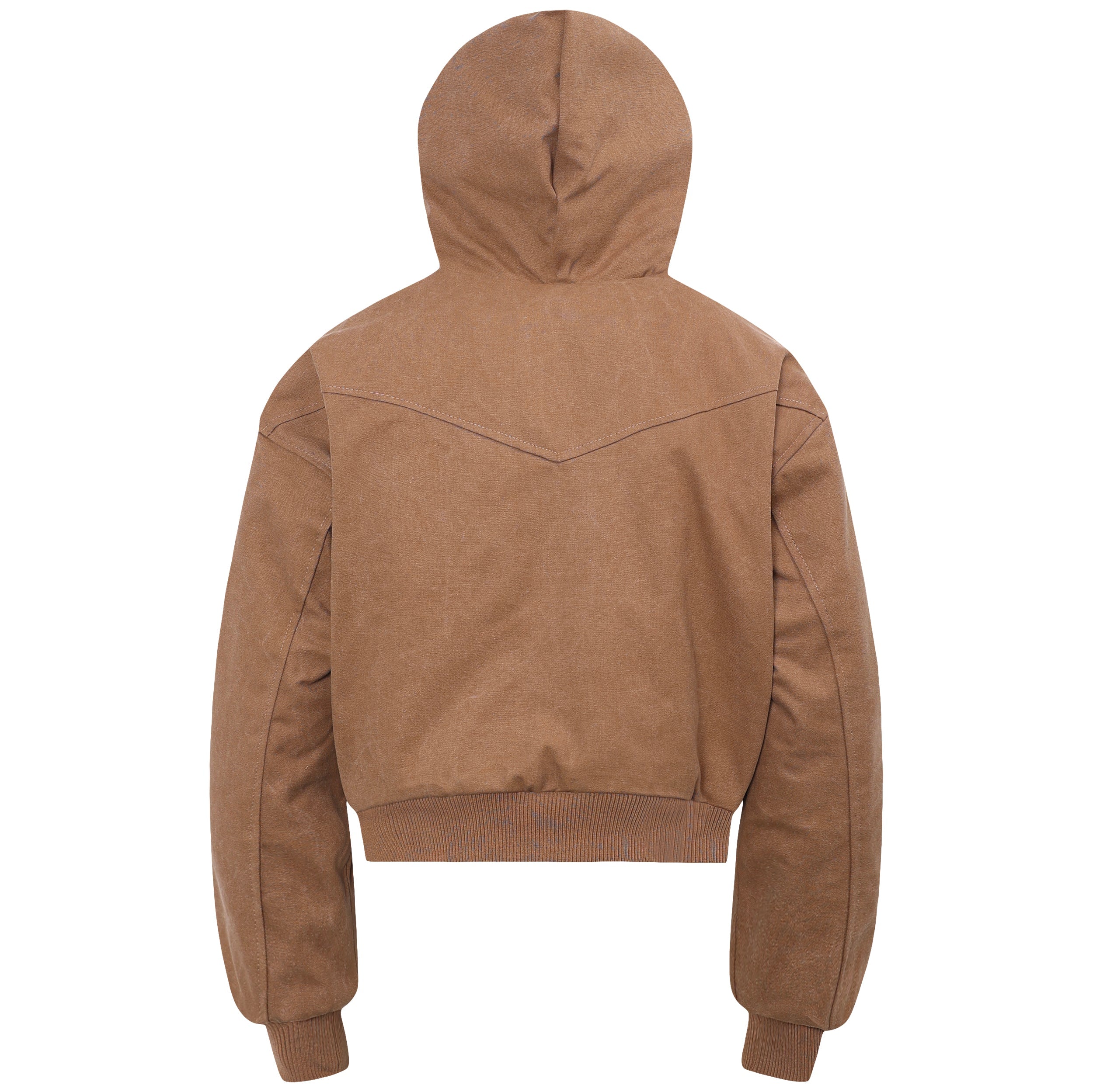 Omirad Vintage Hooded Cropped Cotton Bomber Jacket