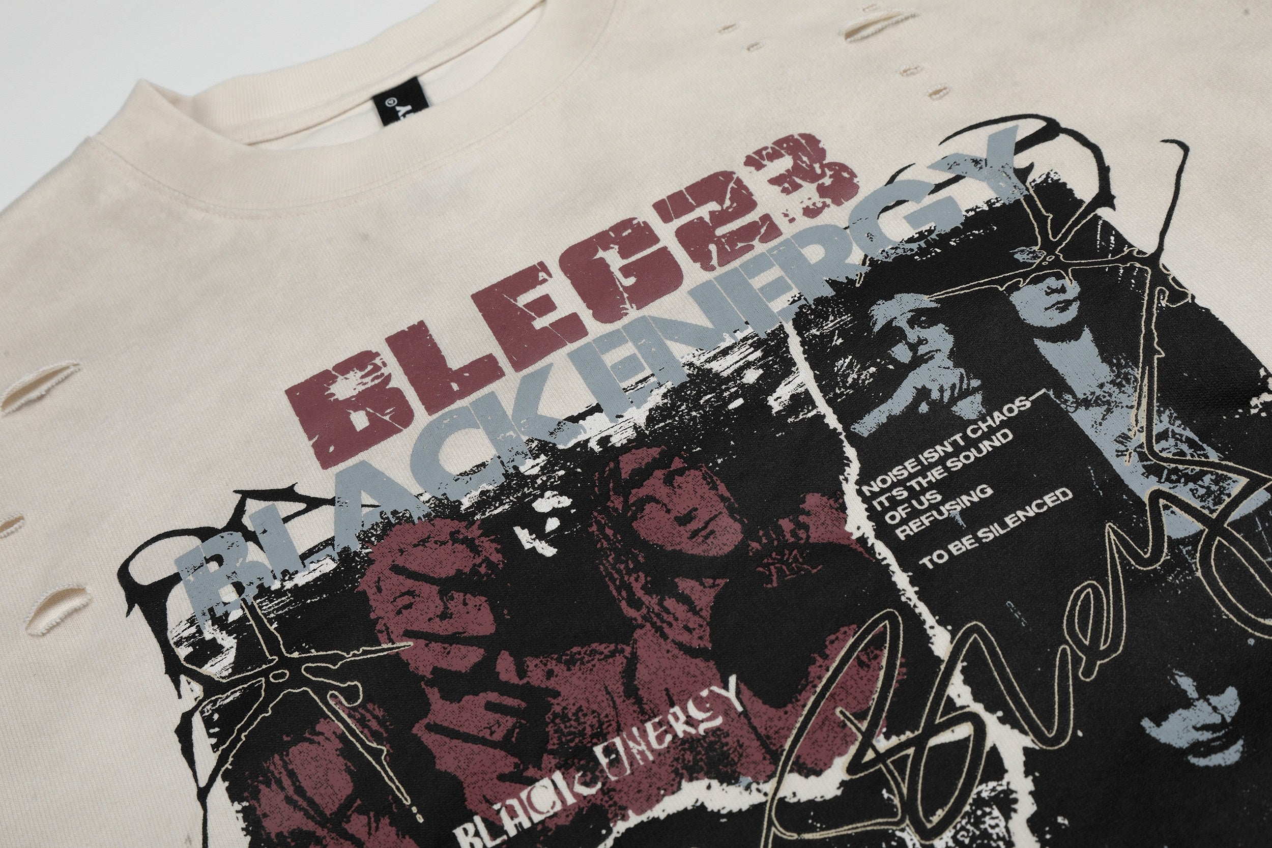 Omirad Wild Noise Vintage Distressed Graphic Band Tee