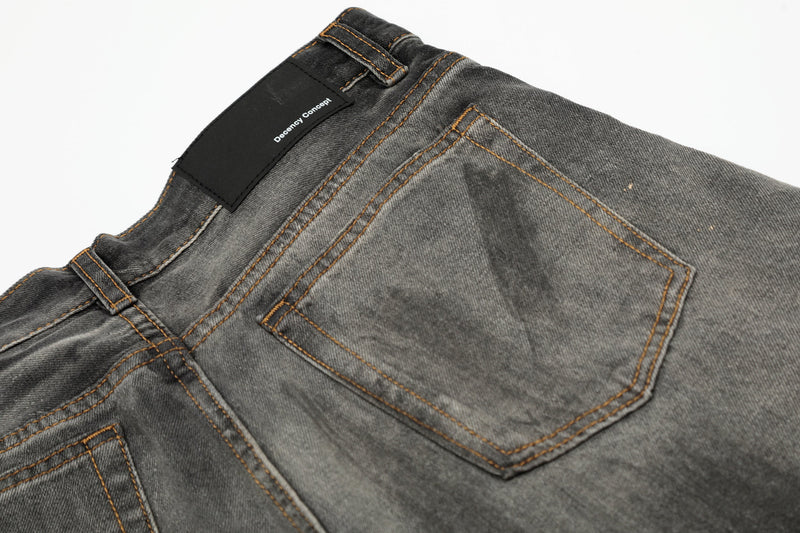 Omirad Vintage Wash Barrel Leg Jeans | Distressed Streetwear