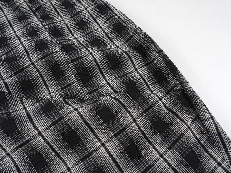 Omirad Plaid Wide-Leg Track Pants | Vintage Streetwear