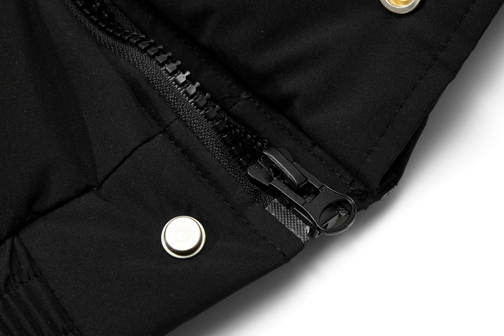 Omirad Fur-Trim Puffer Jacket | Black Hooded Bomber