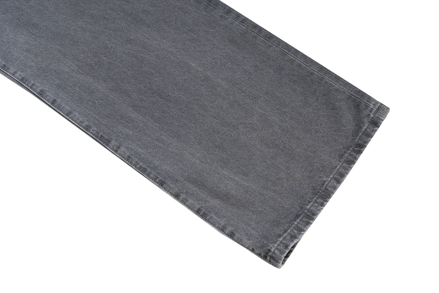 Omirad Button-Fly Washed Grey Denim Pants | Wide Leg