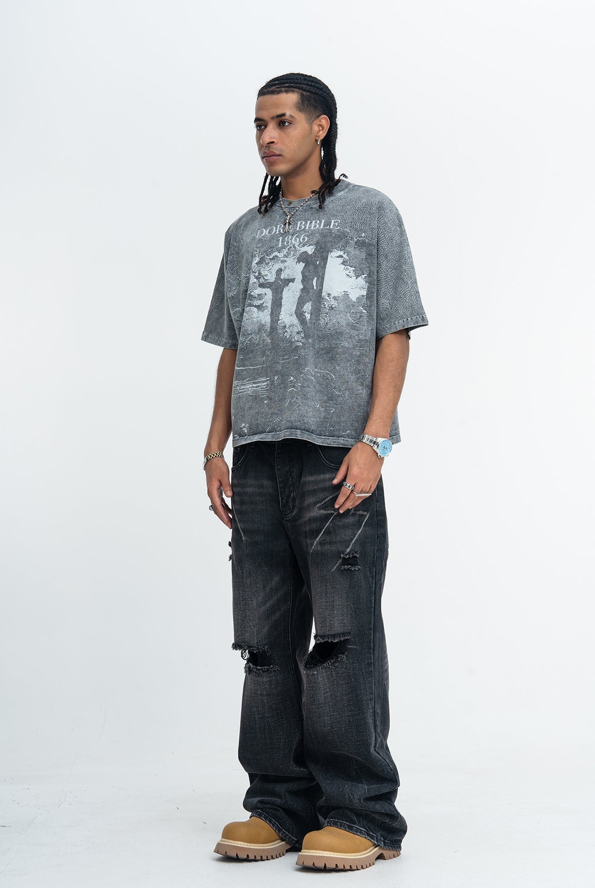 Doré Bible 1866 Crucifixion Graphic Tee | Vintage Washed