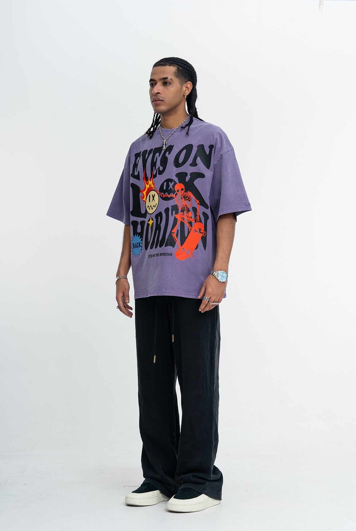 Omirad Eyes on the Horizon Skate Graphic Tee | Vintage Wash
