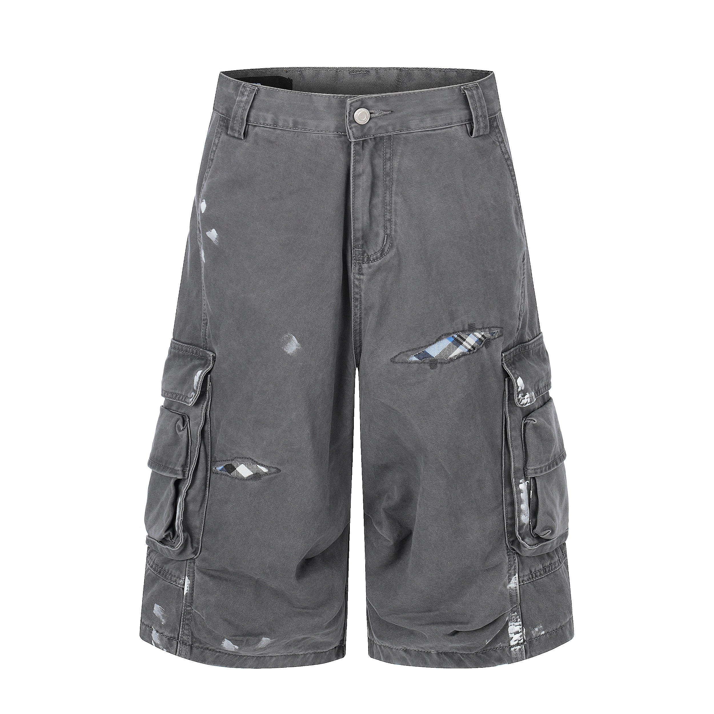 Omirad Distressed Utility Cargo Shorts | Y2K Baggy Fit