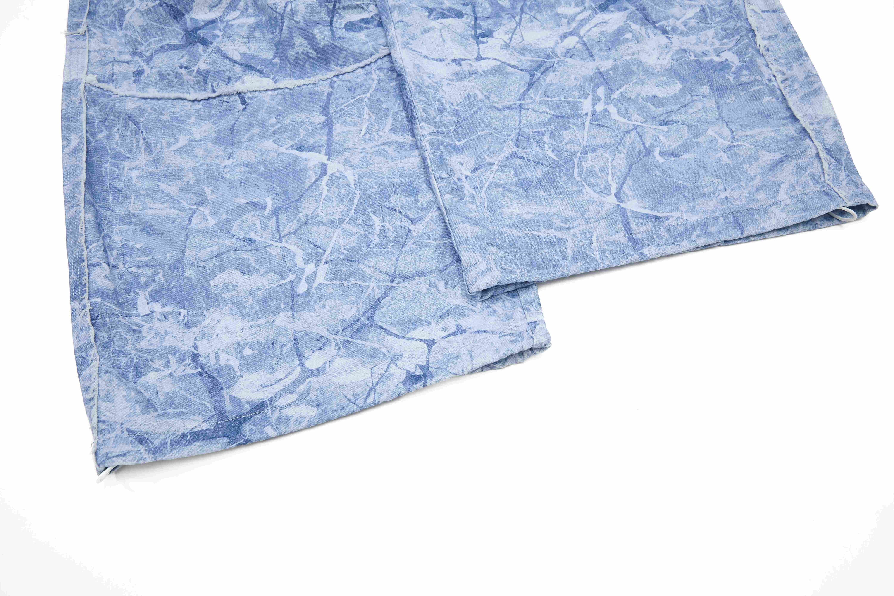 Washed Marble Wide-Leg Baggy Pants | Streetwear Denim