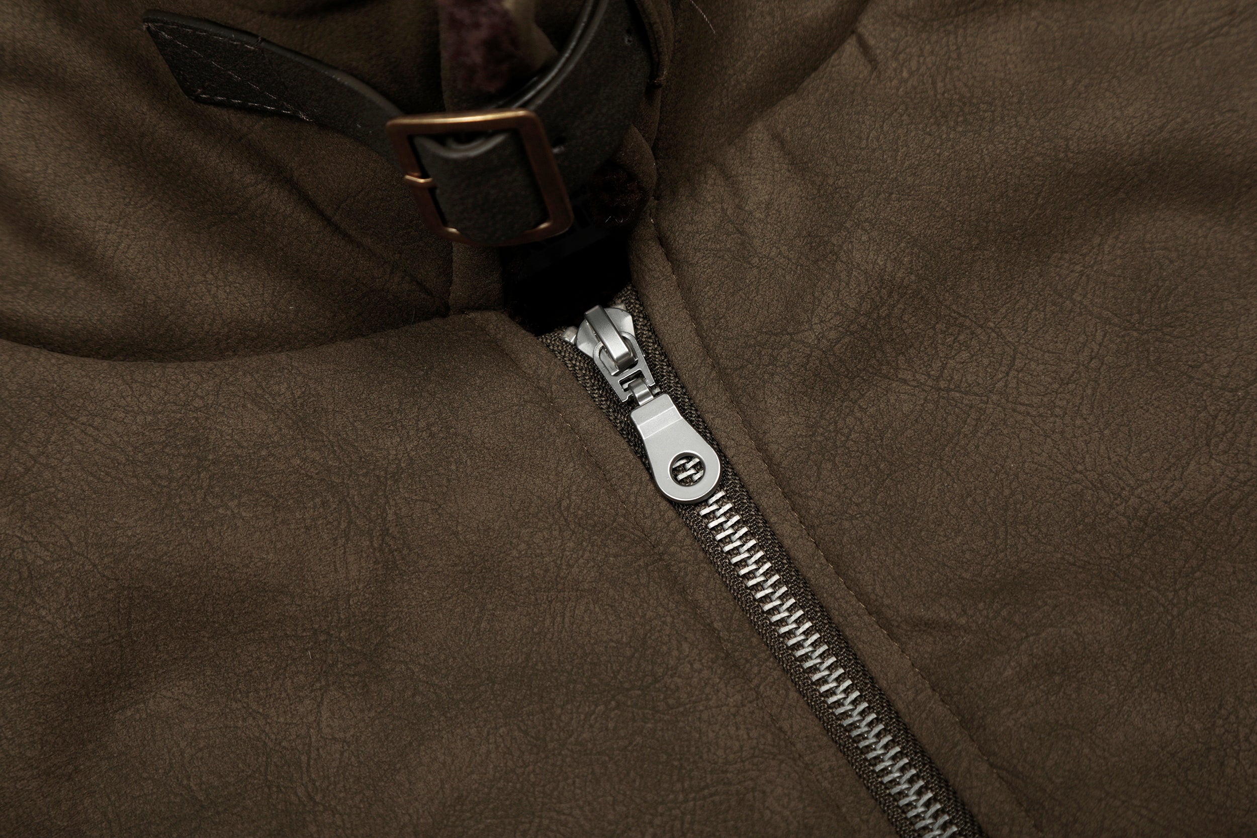 Omirad Suede-Effect Bomber Jacket | Faux Fur Collar