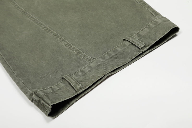 Omirad Heavy-Wash Wide-Leg Cargo Pants | Oversized Streetwear