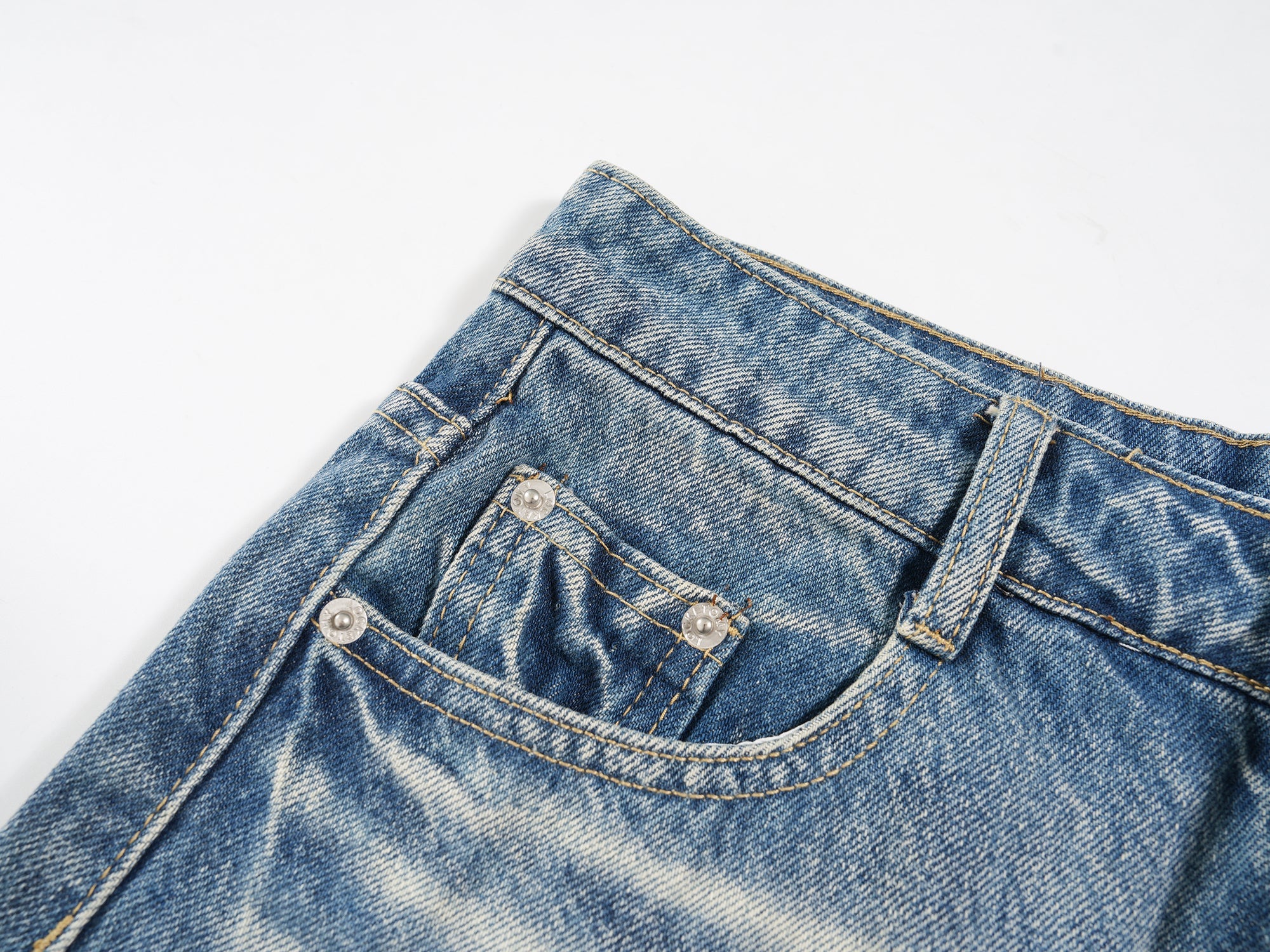 Omirad Faded Wide-Leg Denim Shorts | Vintage Wash Streetwear
