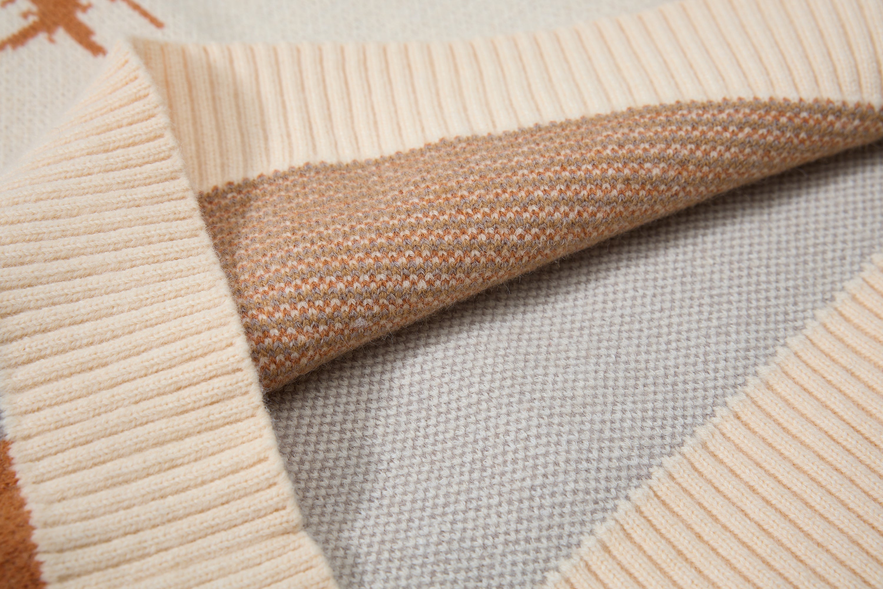 Retro Colorblock Half-Zip Knit Sweater | AlohaShaka Graphic