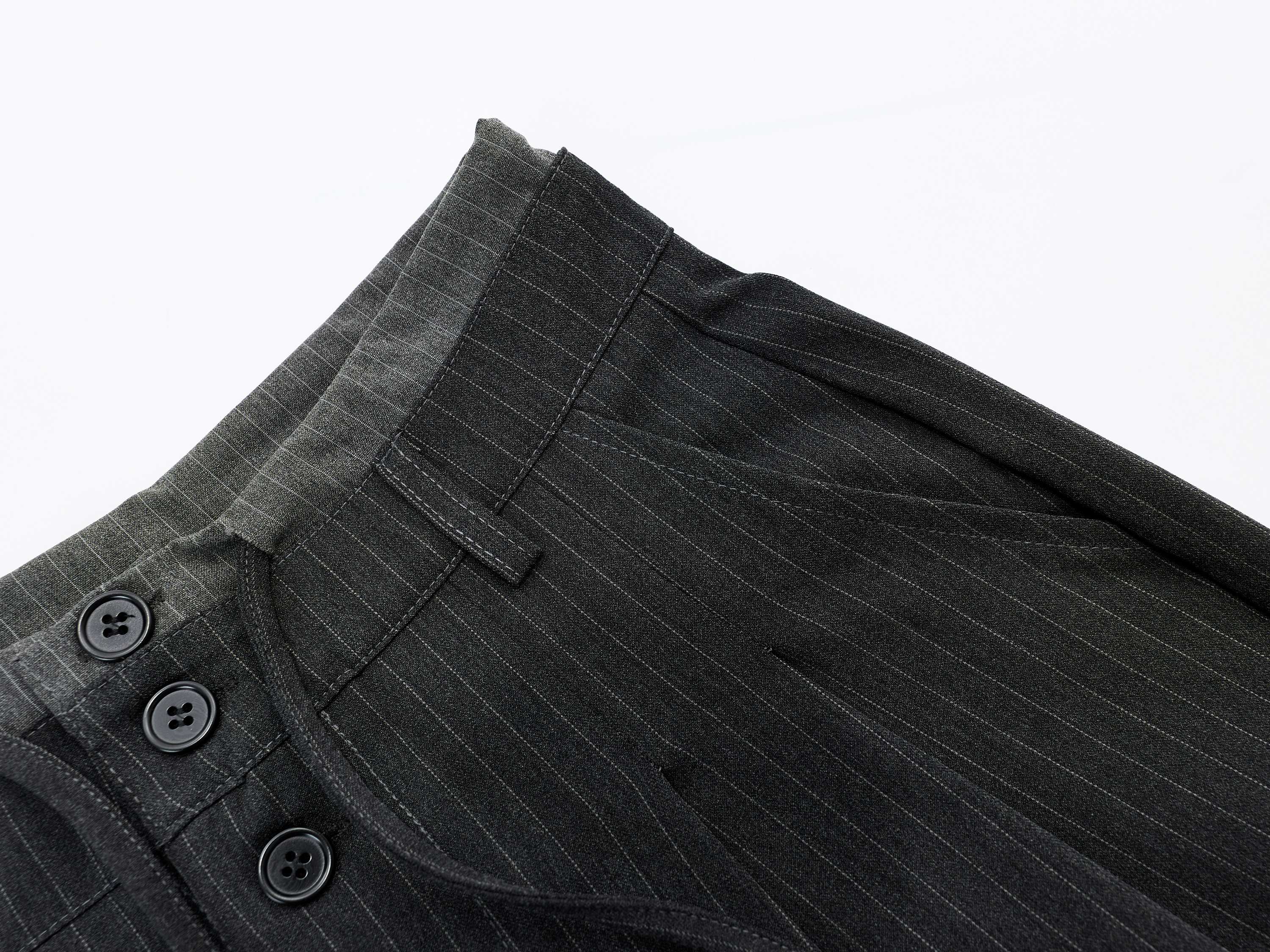 Omirad Pinstripe Wide-Leg Shorts | Oversized Tailored Streetwear