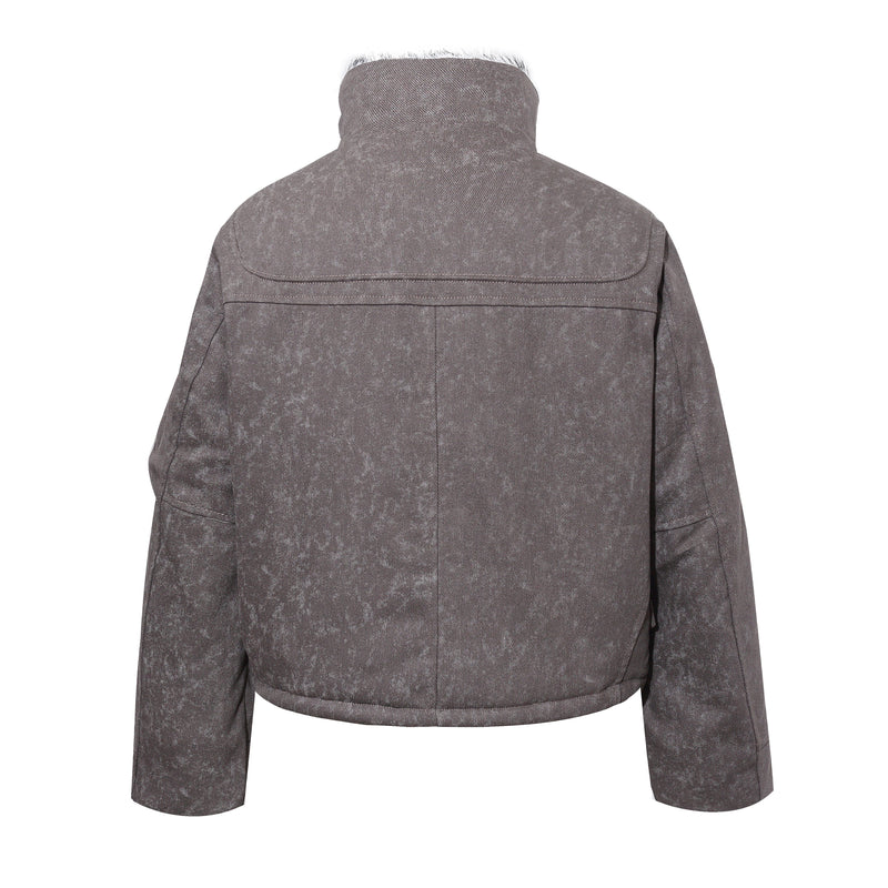 Omirad Vintage Toggle Cotton Jacket | Faux Fur Collar