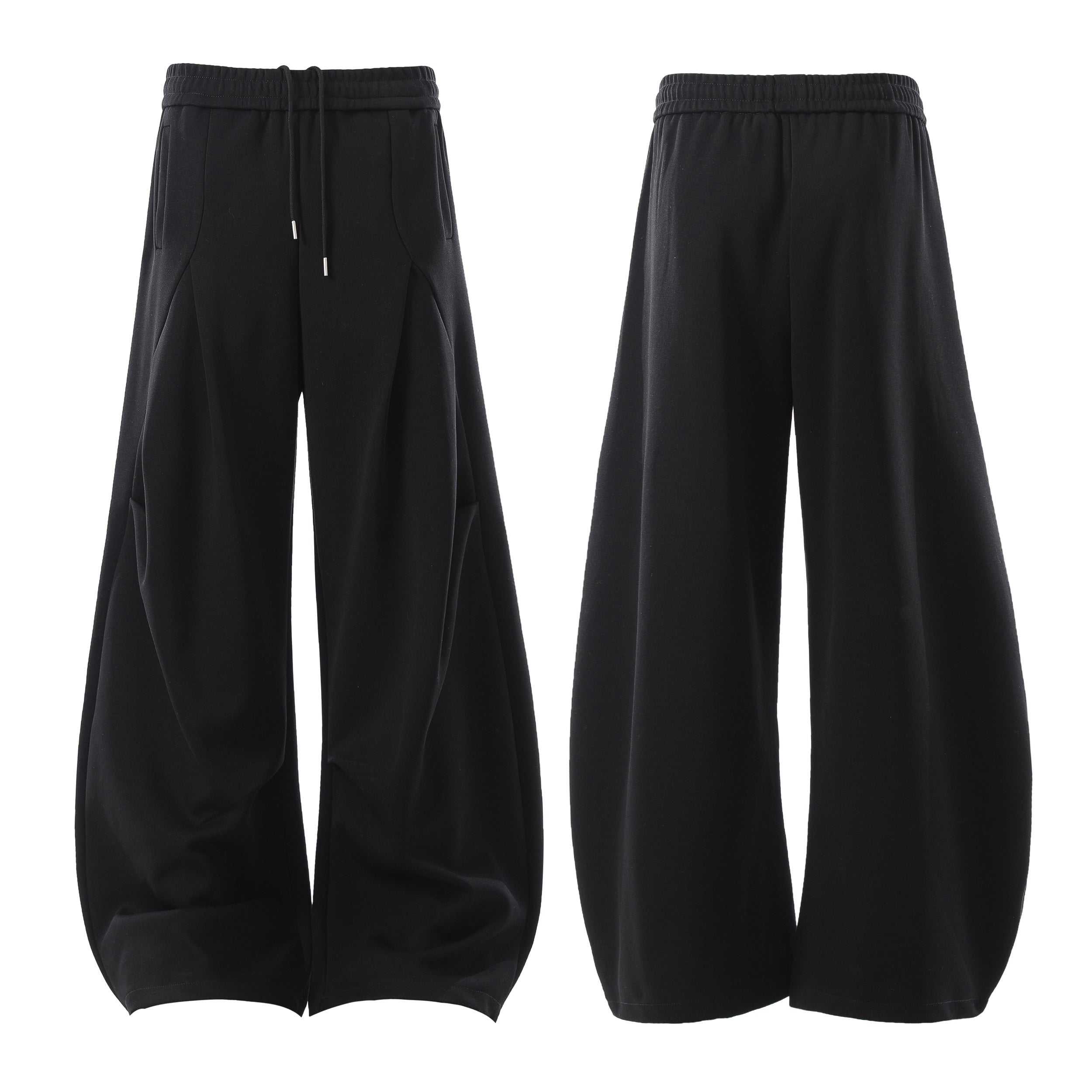 Sculpted Wide-Leg Sweatpants | Balloon Silhouette Streetwear