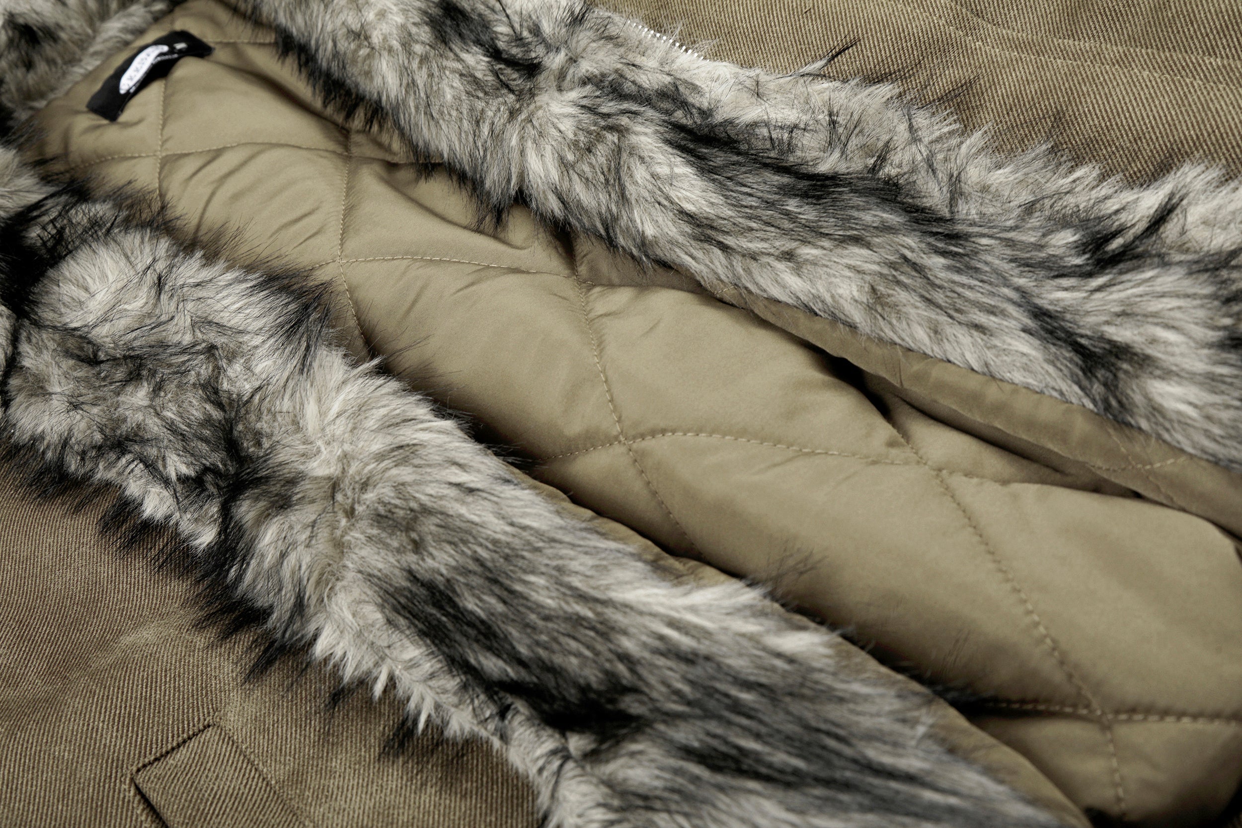 Faux Fur Collar Suede-Texture Buckle Bomber Jacket