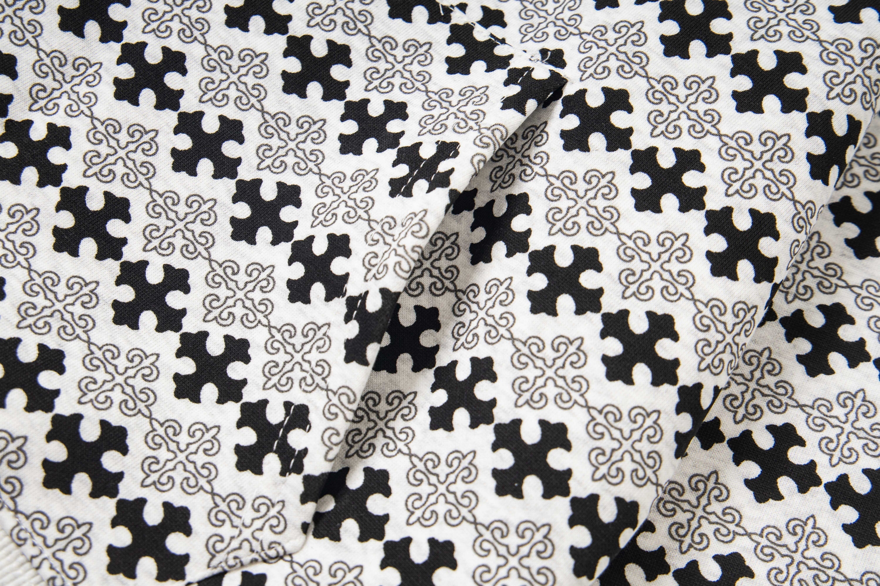 Gothic Cross Pattern Full-Zip Hoodie | Y2K Streetwear