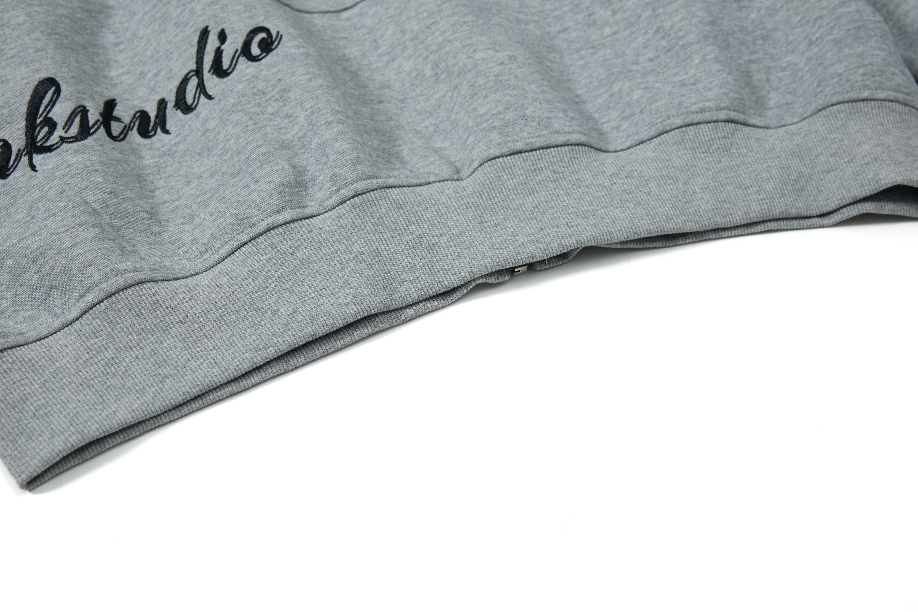 Curved Panel Full-Zip Hoodie | Relaxed Streetwear Fleece