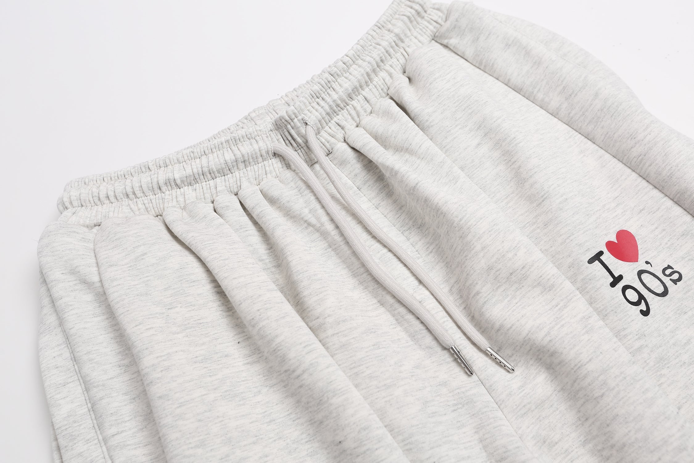 I Love 90s Wide-Leg Sweatpants | Embroidered Streetwear Joggers