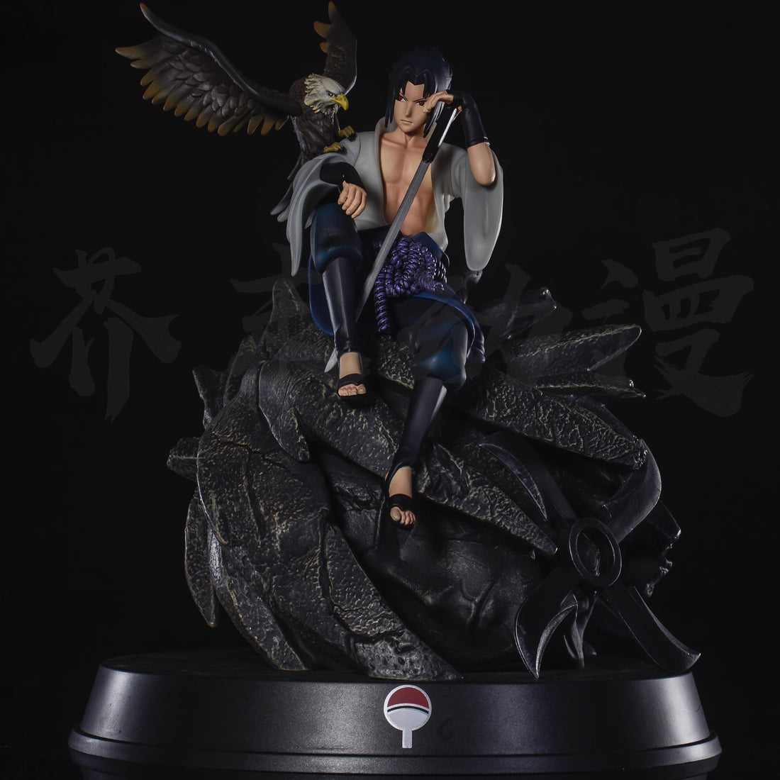 Sasuke Uchiha Action Figure – 35cm | Premium PVC with Eagle &amp; Sword