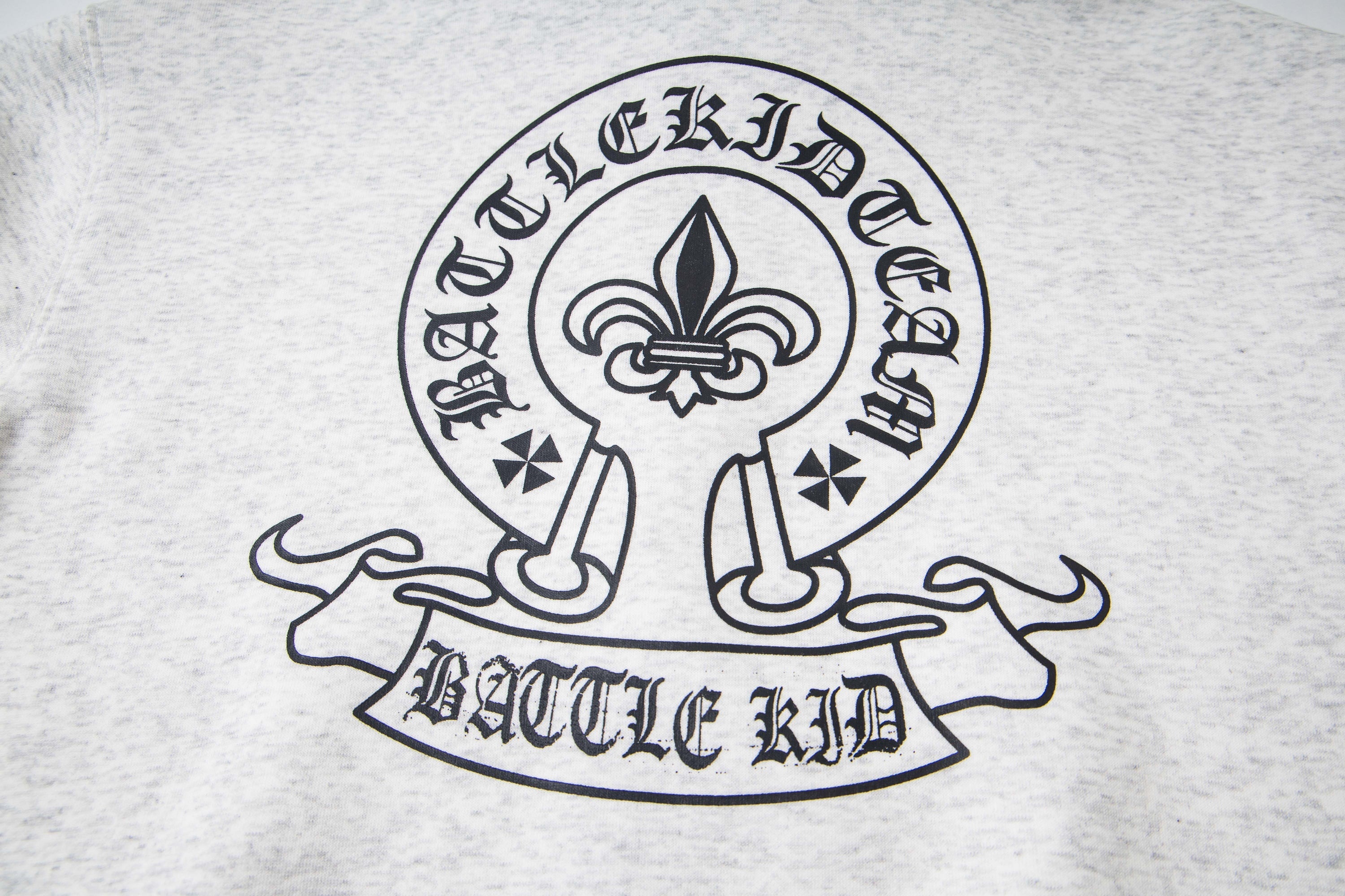 Gothic Letter Zip-Up Hoodie | Streetwear Crest Graphic