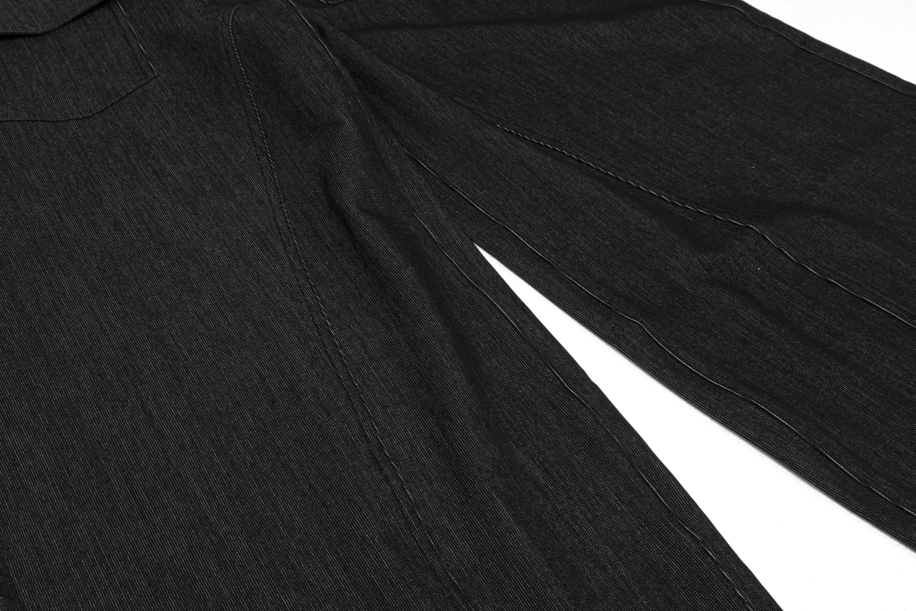 Omirad Utility Wide-Leg Denim Pants | Structured Streetwear
