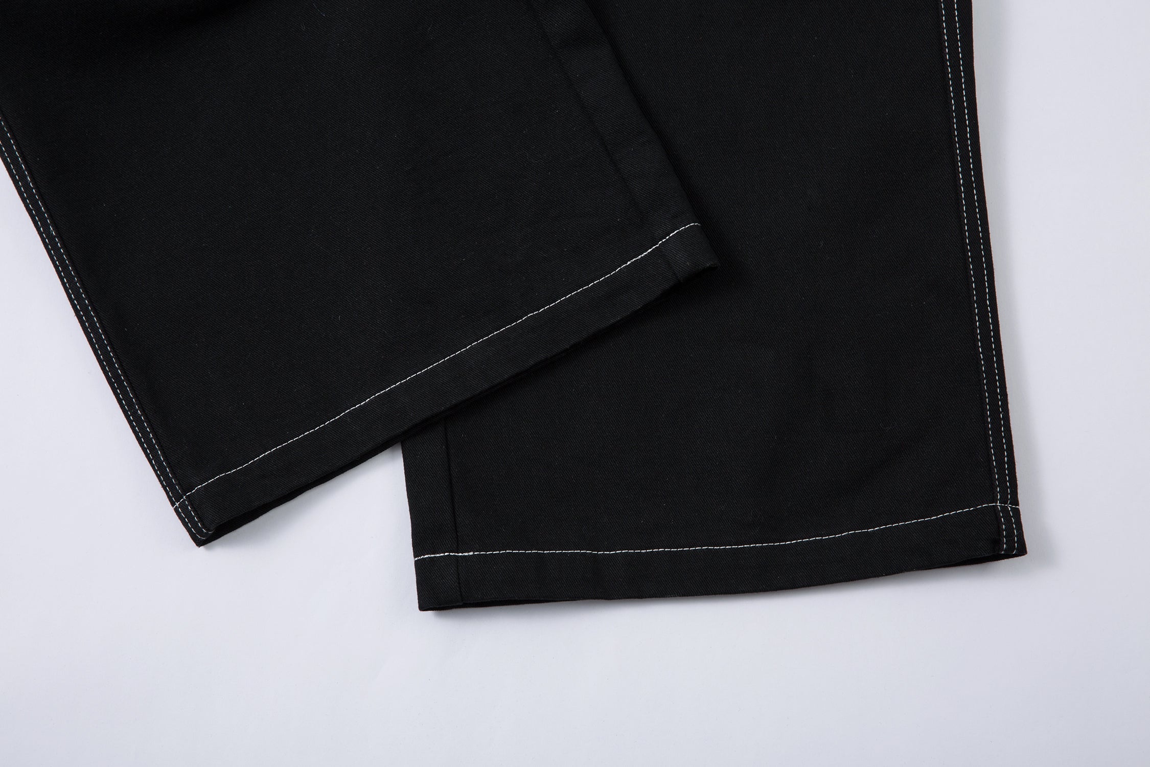 Tribal Wide-Leg Black Denim Jeans | Streetwear Baggy Fit