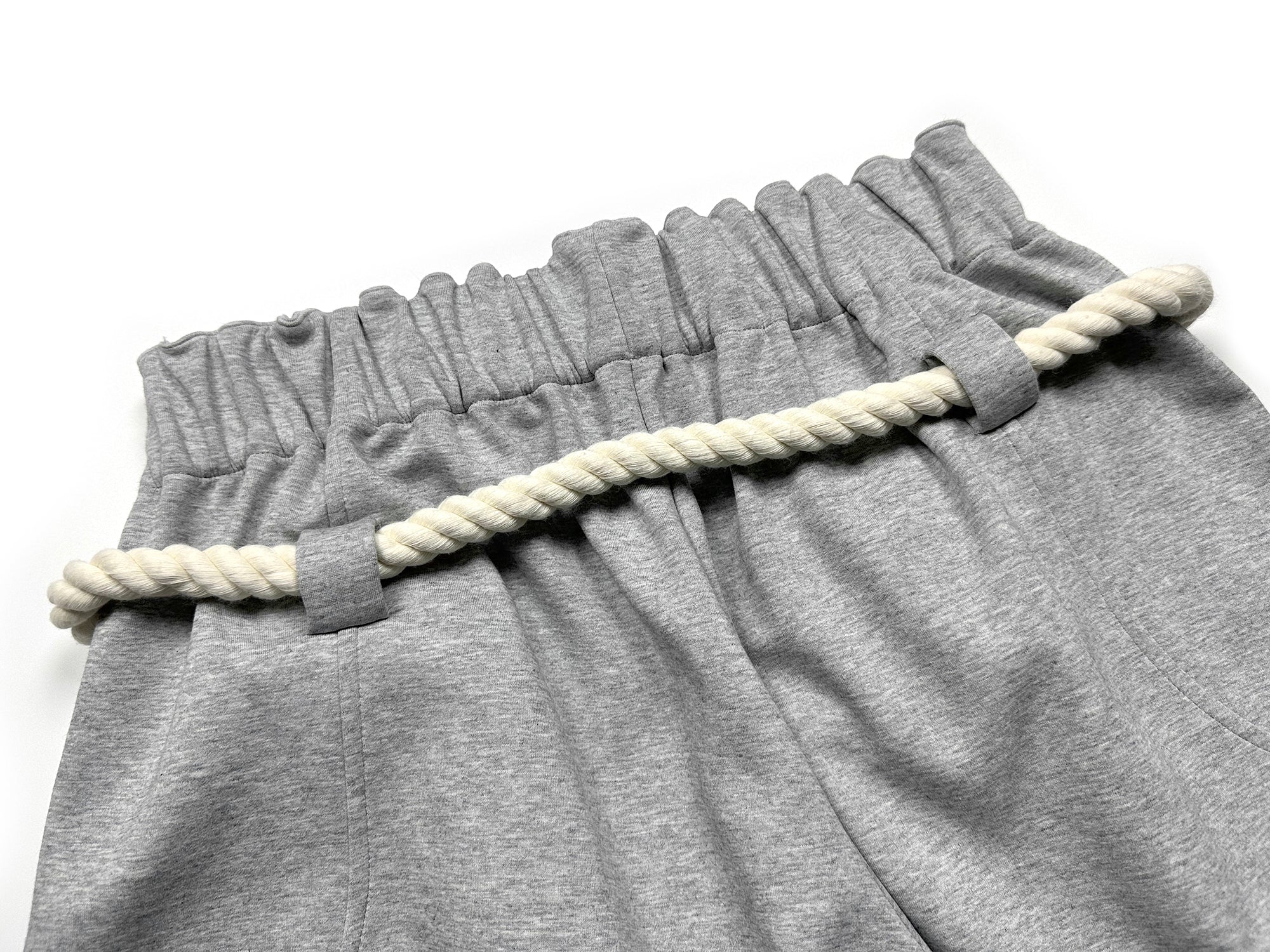 Omirad Rope-Tie Sculpted Wide-Leg Sweatpants | SEAKOFF