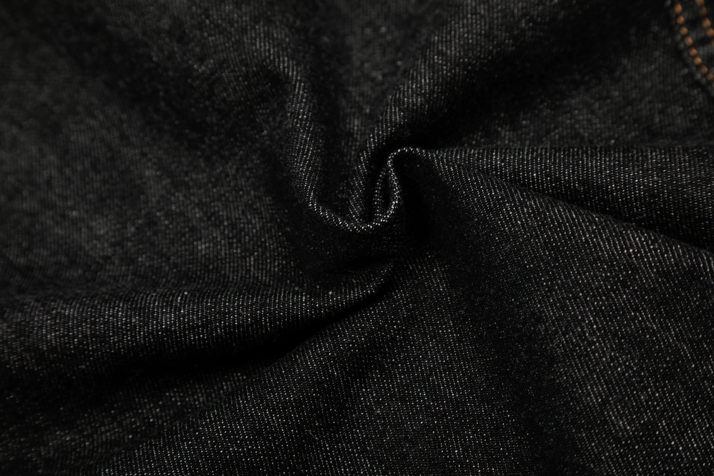 Omirad Raw Black Cropped Denim Jacket | Contrast Stitch