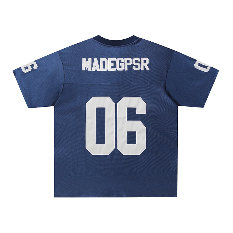 Retro Football Jersey Tee | Varsity Number 06 Streetwear