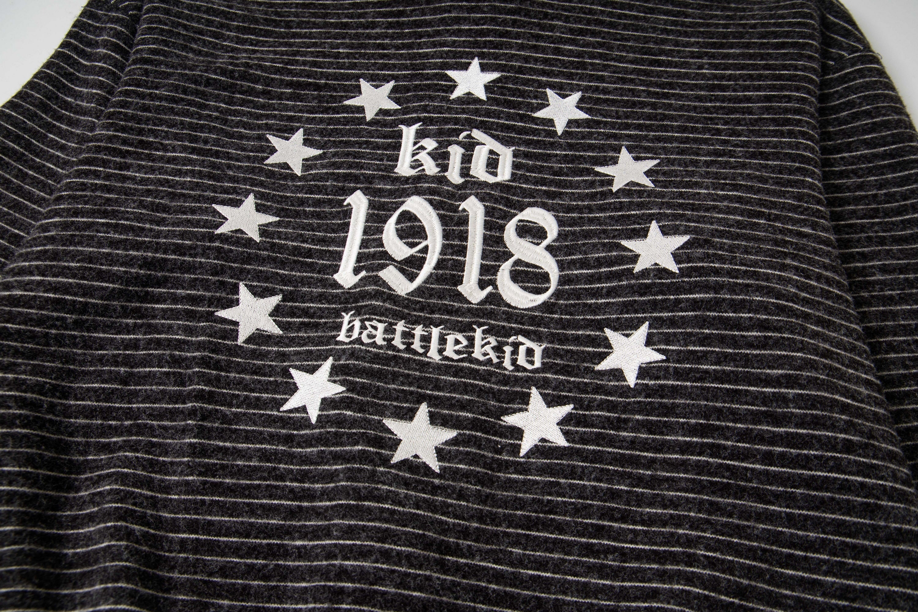 Battlekid Striped Knit Zip Hoodie | Vintage Athletic Style