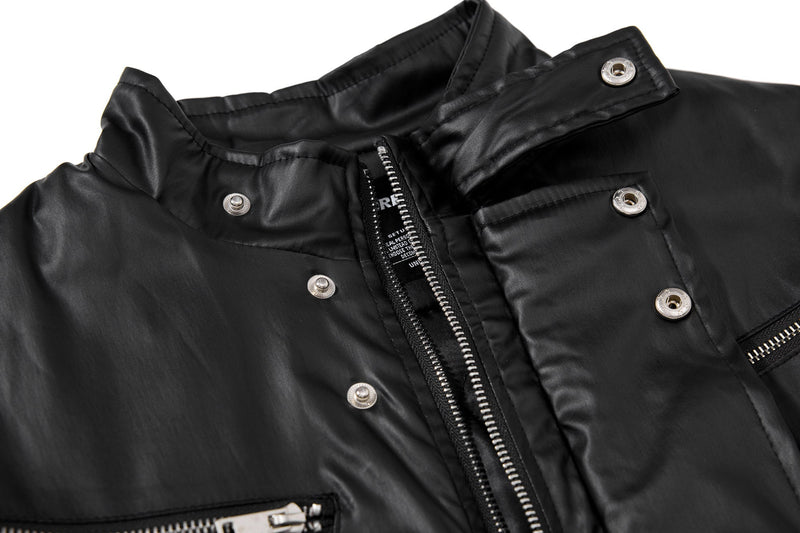 Omirad Dual-Zip PU Bomber Jacket | Moto Street Style