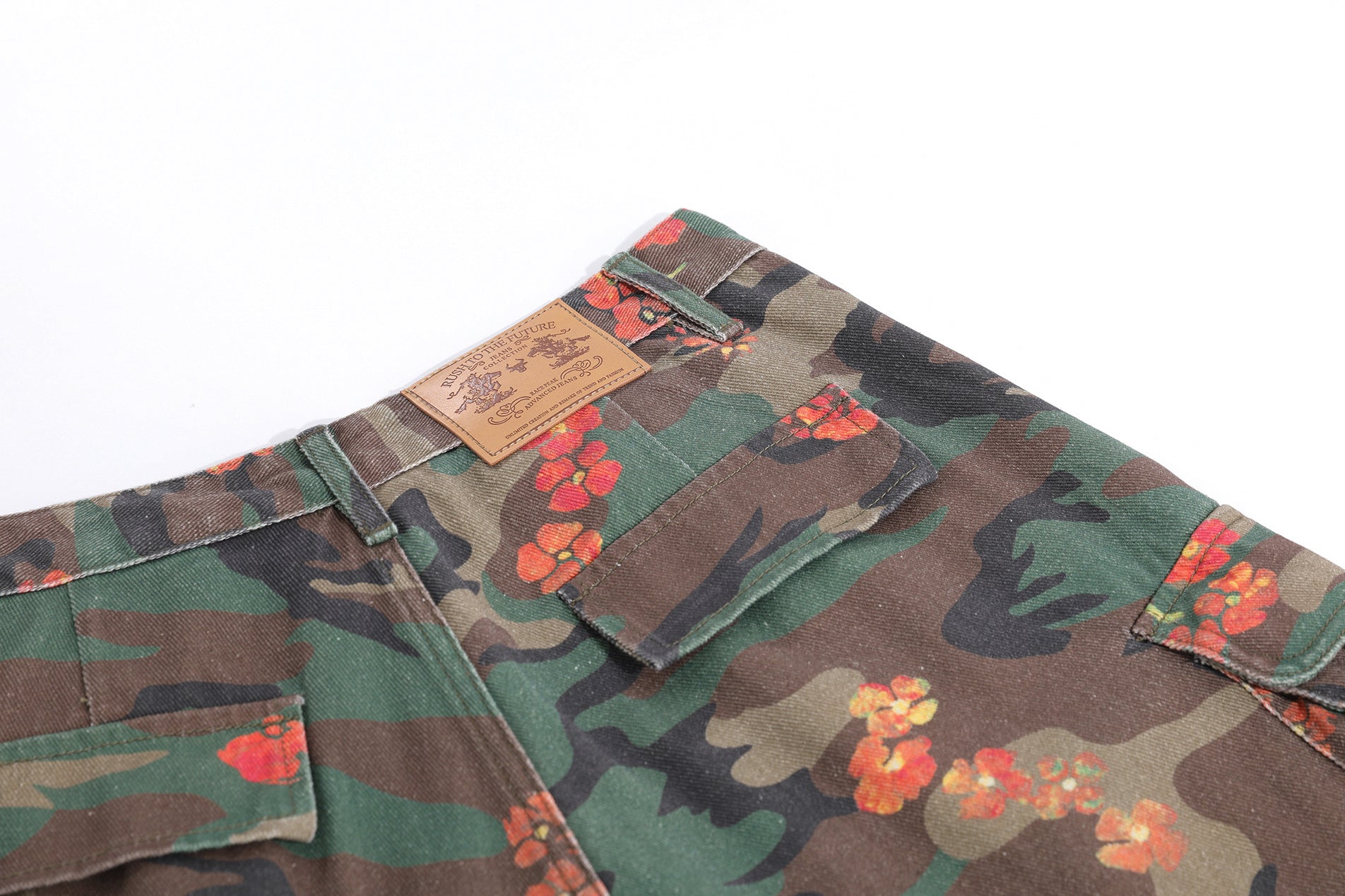 Omirad Floral Camo Cargo Shorts | Wide Leg Streetwear