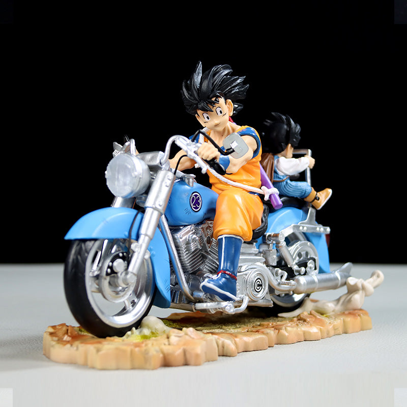 Dragon Ball Z Goku Motorcycle Figure – 16cm, 0.6kg – Red/Blue Options