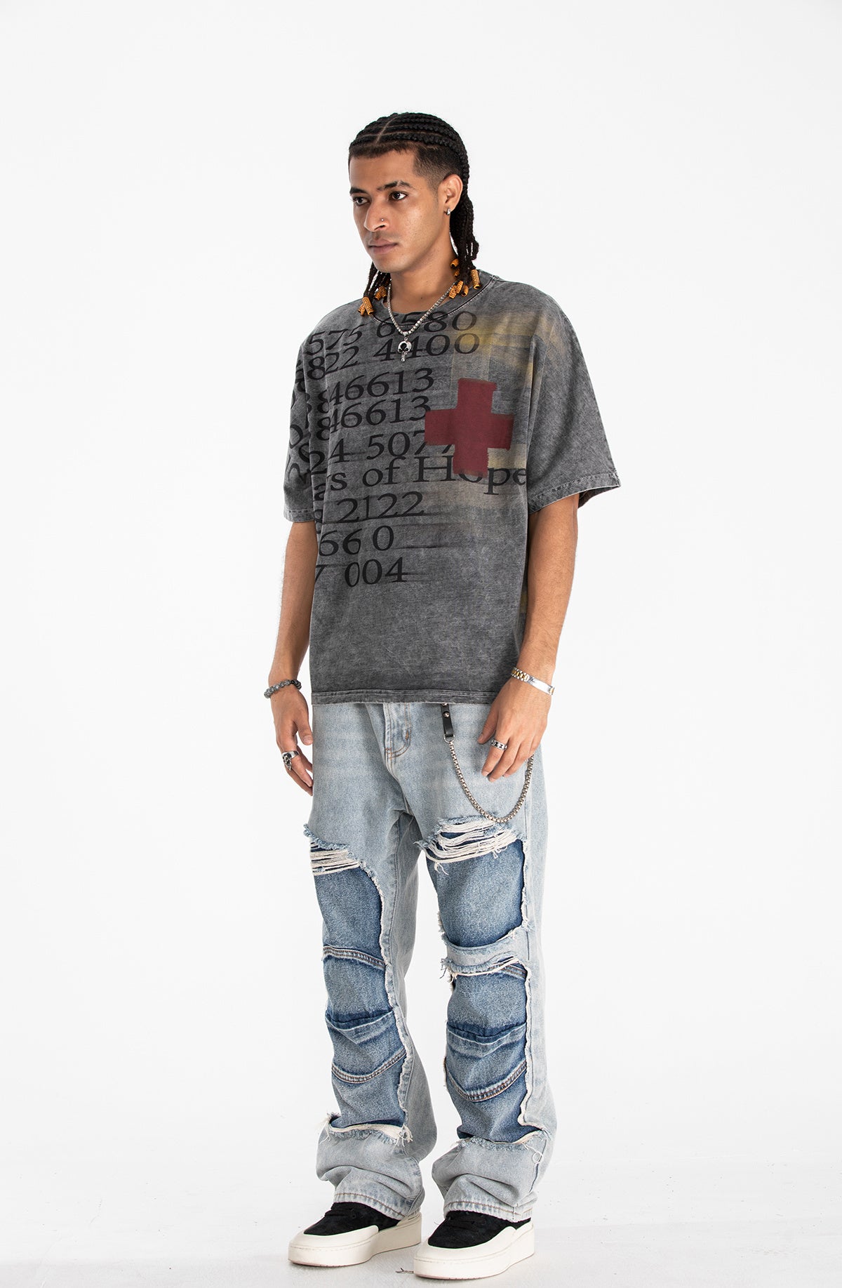 Omirad Rays of Hope Vintage Wash Graphic Tee | Oversized Fit