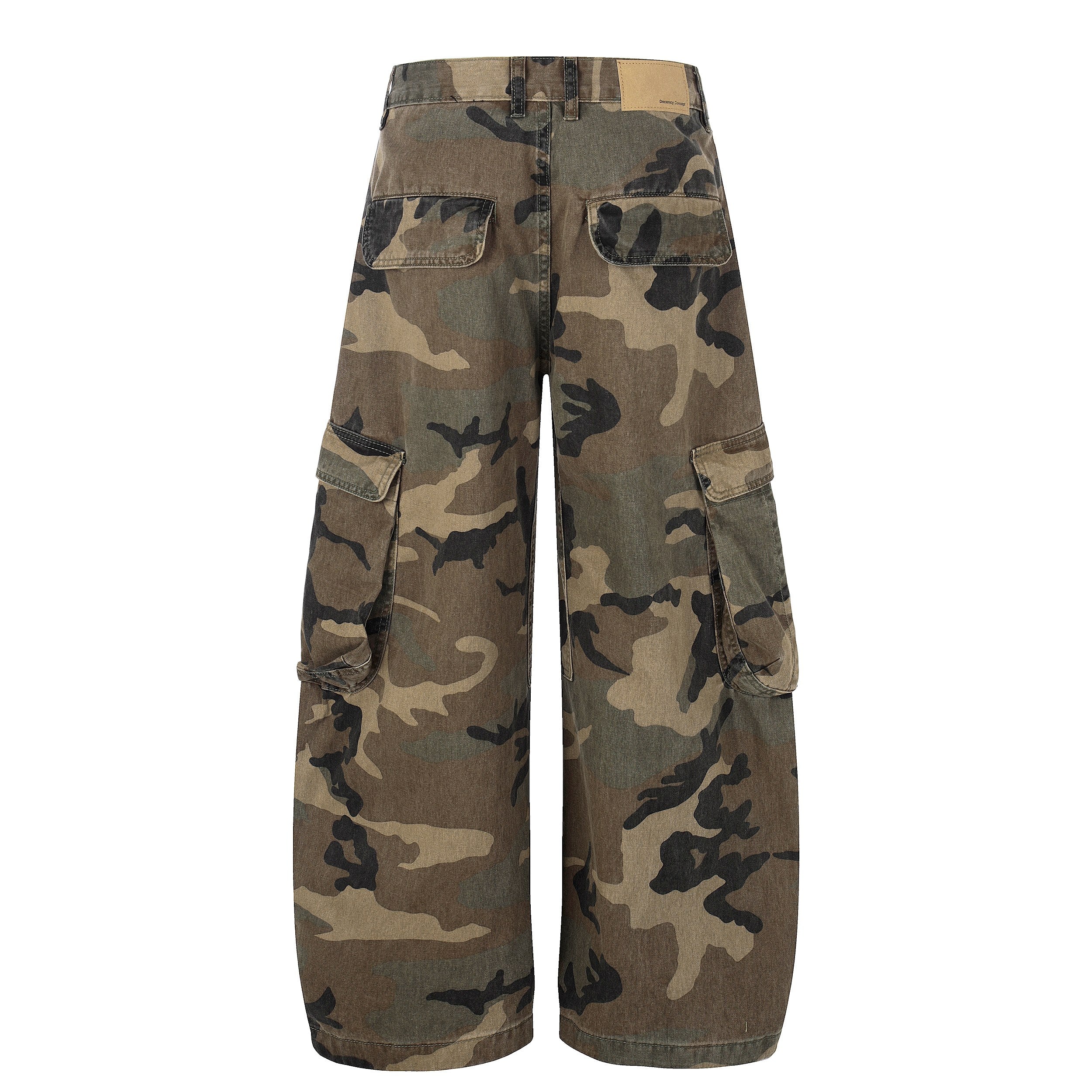 Oversized Camo Cargo Jeans | Baggy Y2K Streetwear Denim