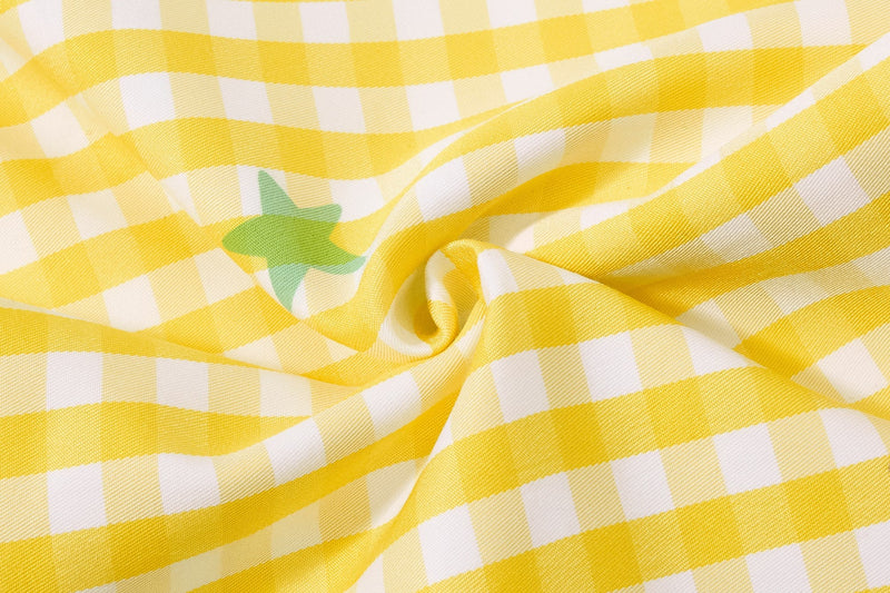 Pastel Gingham Balloon Pants | Y2K Wide-Leg Star Print