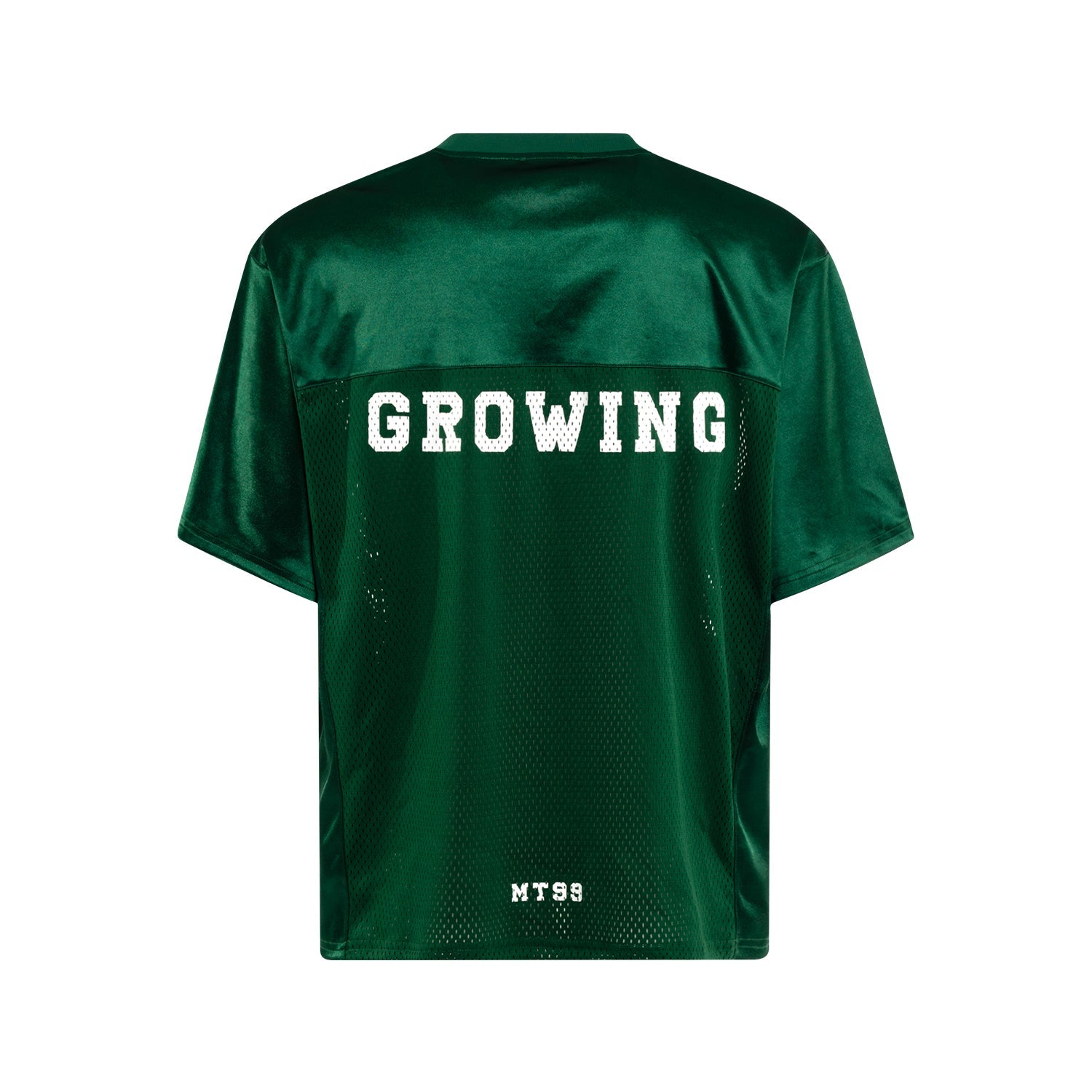 Patchwork Mesh Football Jersey Tee | Streetwear Graphic Top
