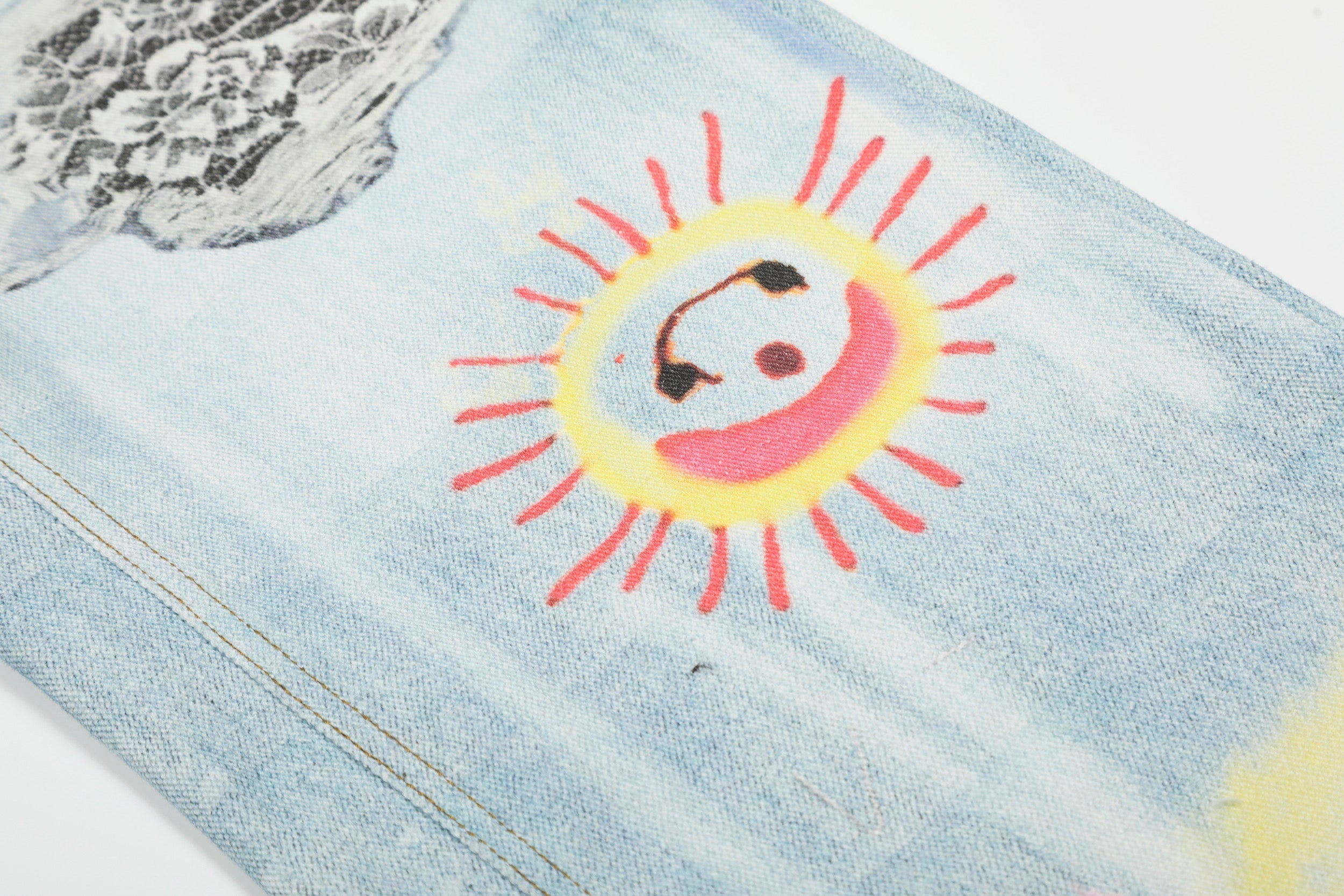 Omirad Life Is Beautiful Graffiti Wide-Leg Jeans