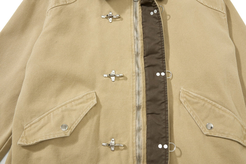 Omirad Classic Toggle Work Jacket | Cropped Utility Jacket