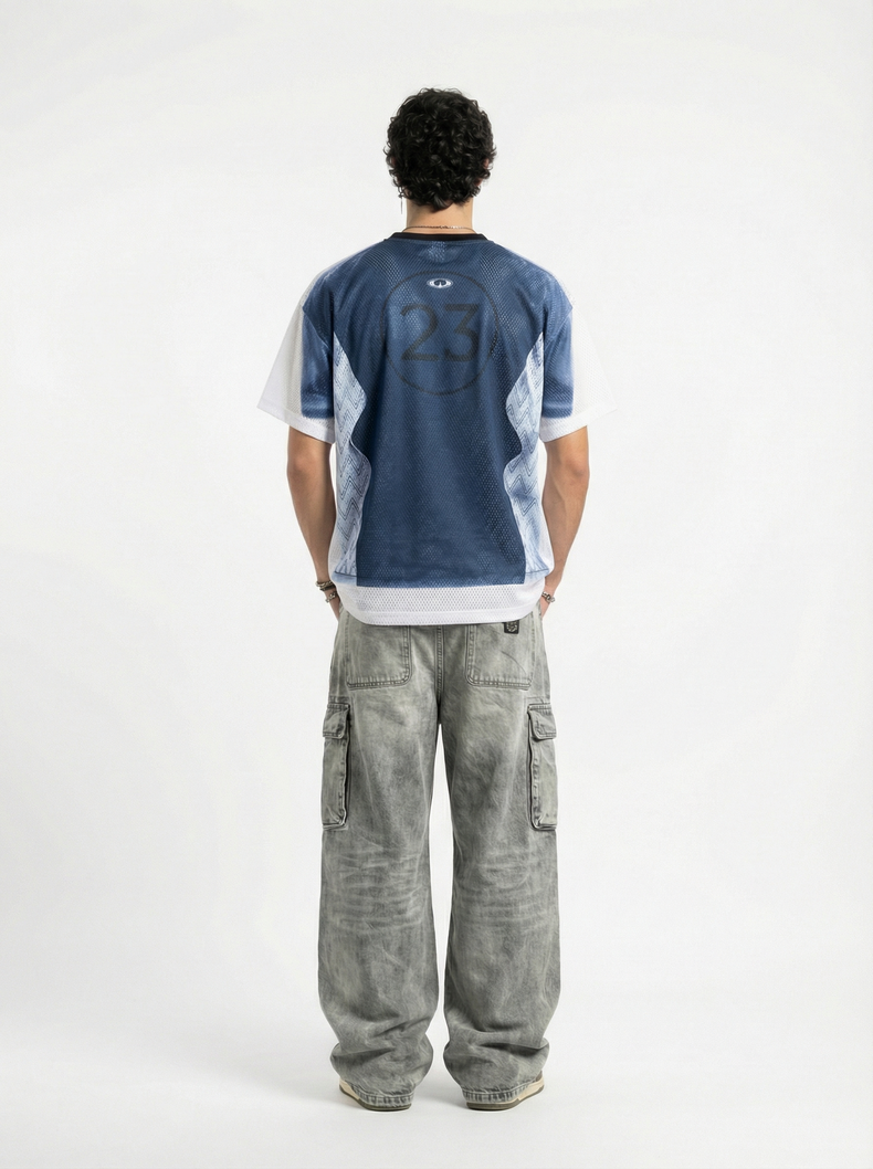 Omirad Run Graphic Mesh Jersey | Streetwear Athletic Tee