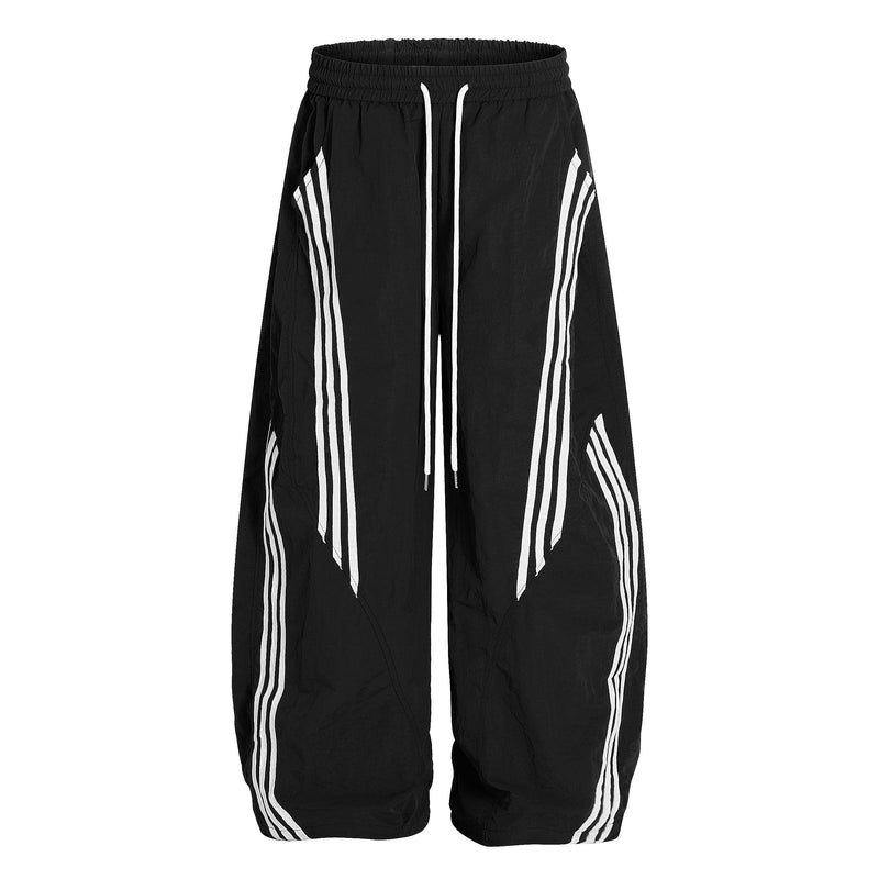 Omirad Nylon Multi-Stripe Wide-Leg Track Pants