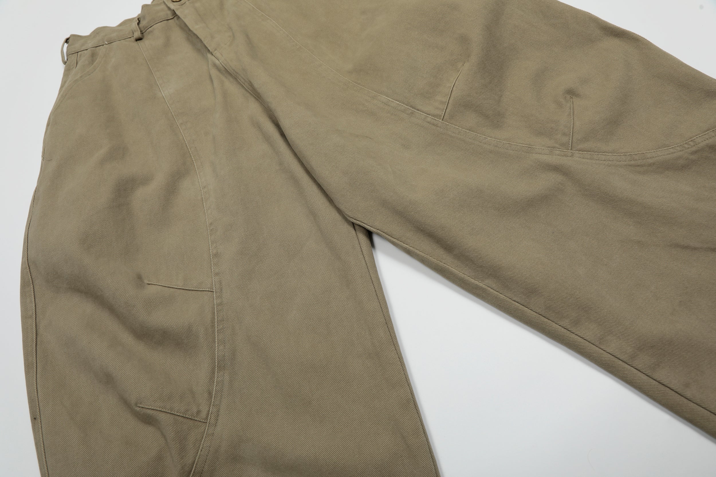 Vintage Arc-Pocket Balloon Pants | Wide-Leg Cotton Trousers