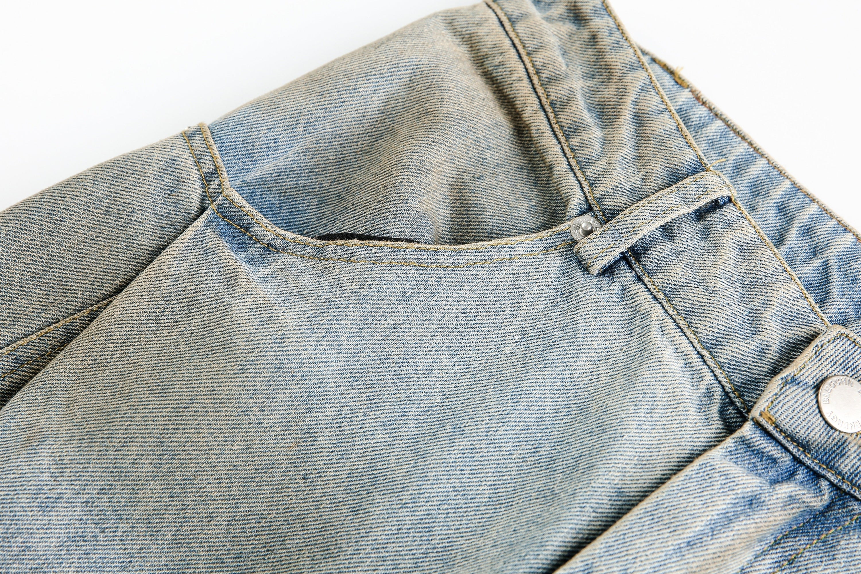 Omirad Washed Barrel Leg Denim Pants | Vintage Streetwear Jeans