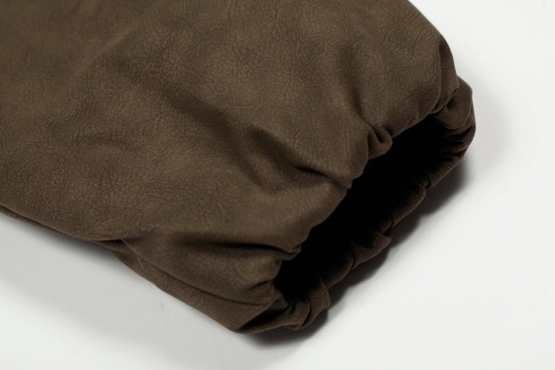 Omirad Suede-Effect Bomber Jacket | Faux Fur Collar