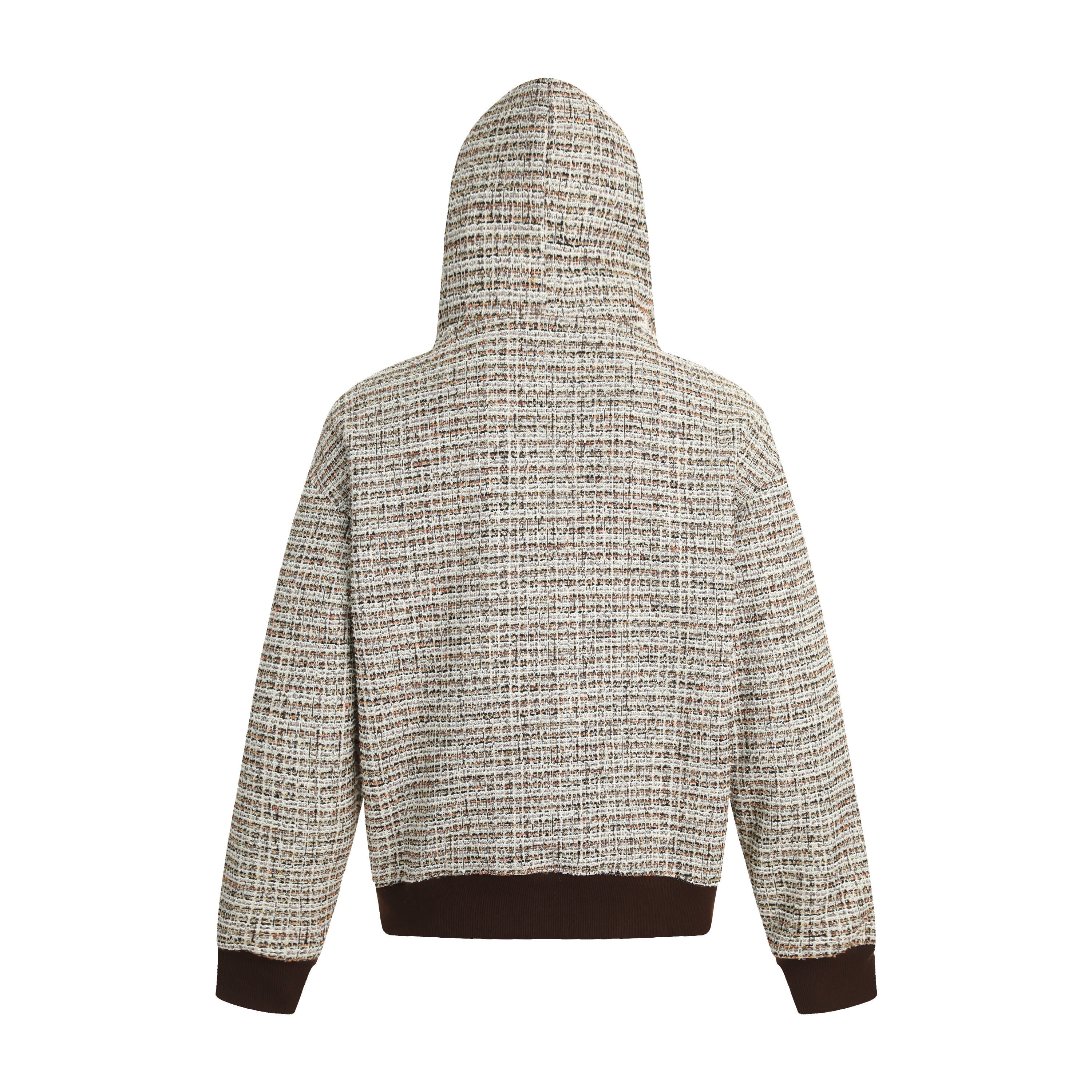 Omirad Textured Knit Hoodie | Woven Boucle Hooded Sweatshirt